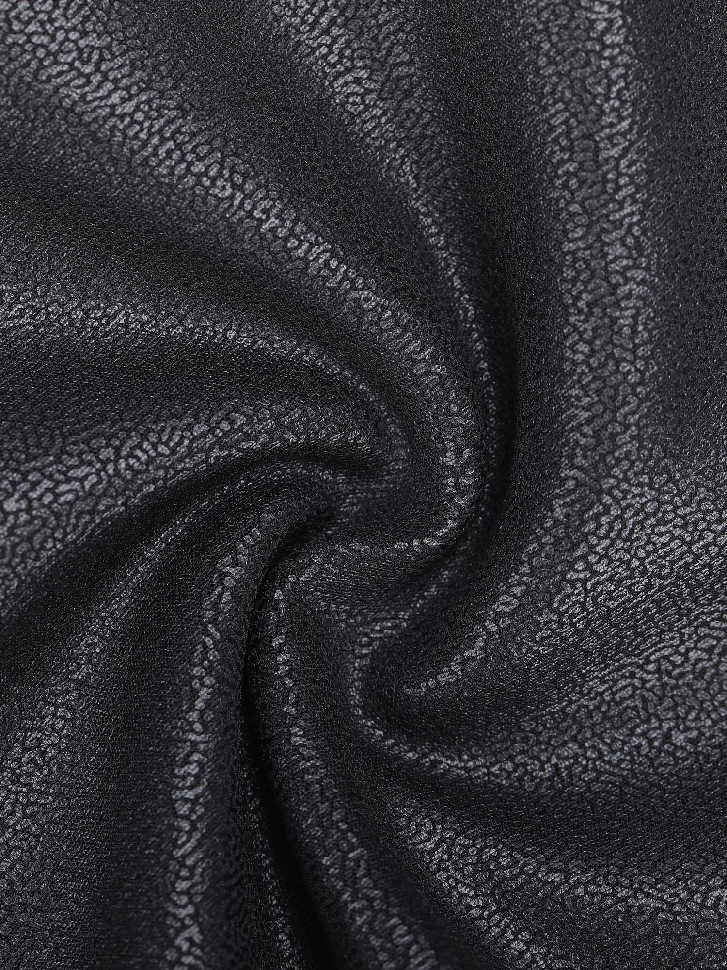 Shapewear Faux Leather Plunging V Sculpting Corset Bodysuit For Insiders - Image 7