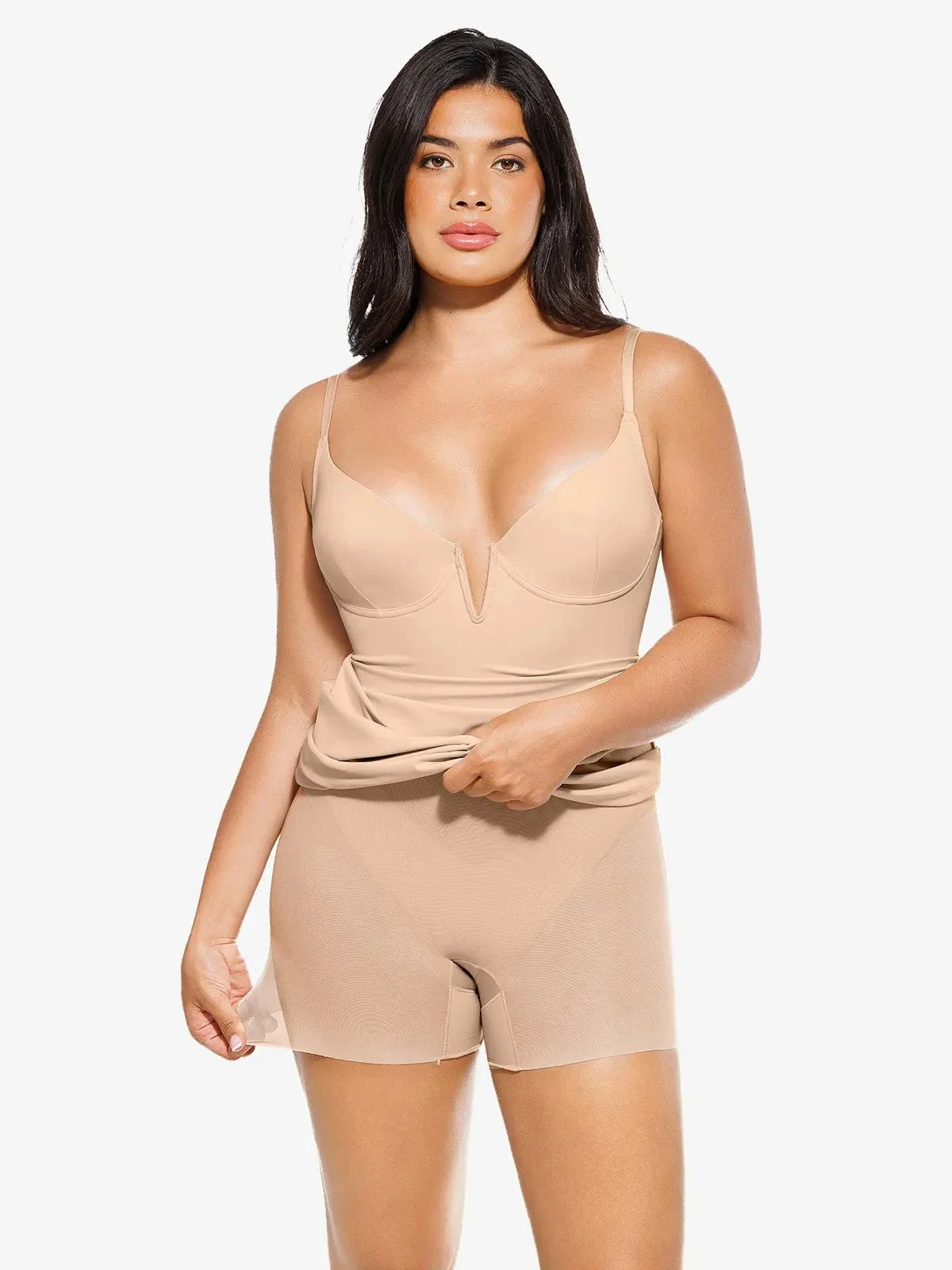 Shapewear 2-in-1 Lace Overlay Sculpting Dress - Image 33