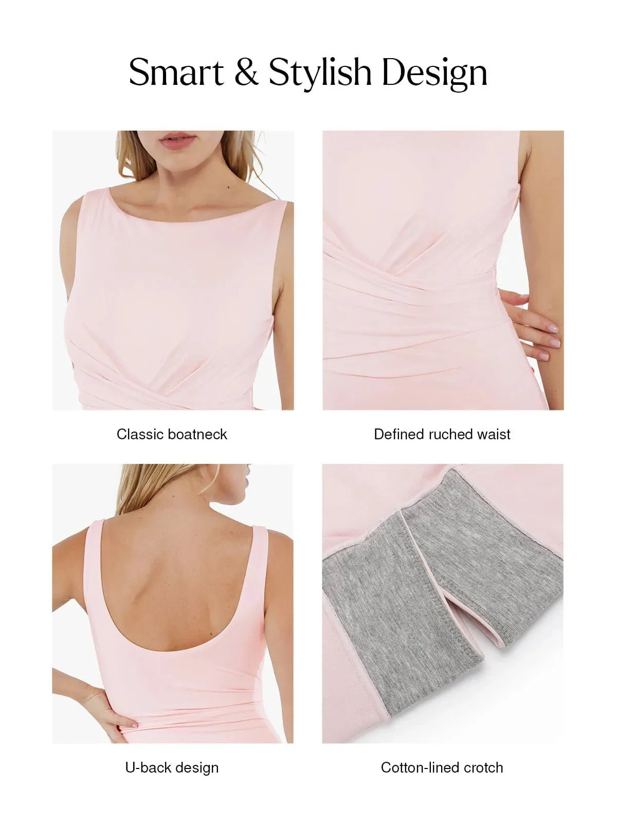 Shapewear Boatneck Draped Sculpting Maxi Dress - Image 3