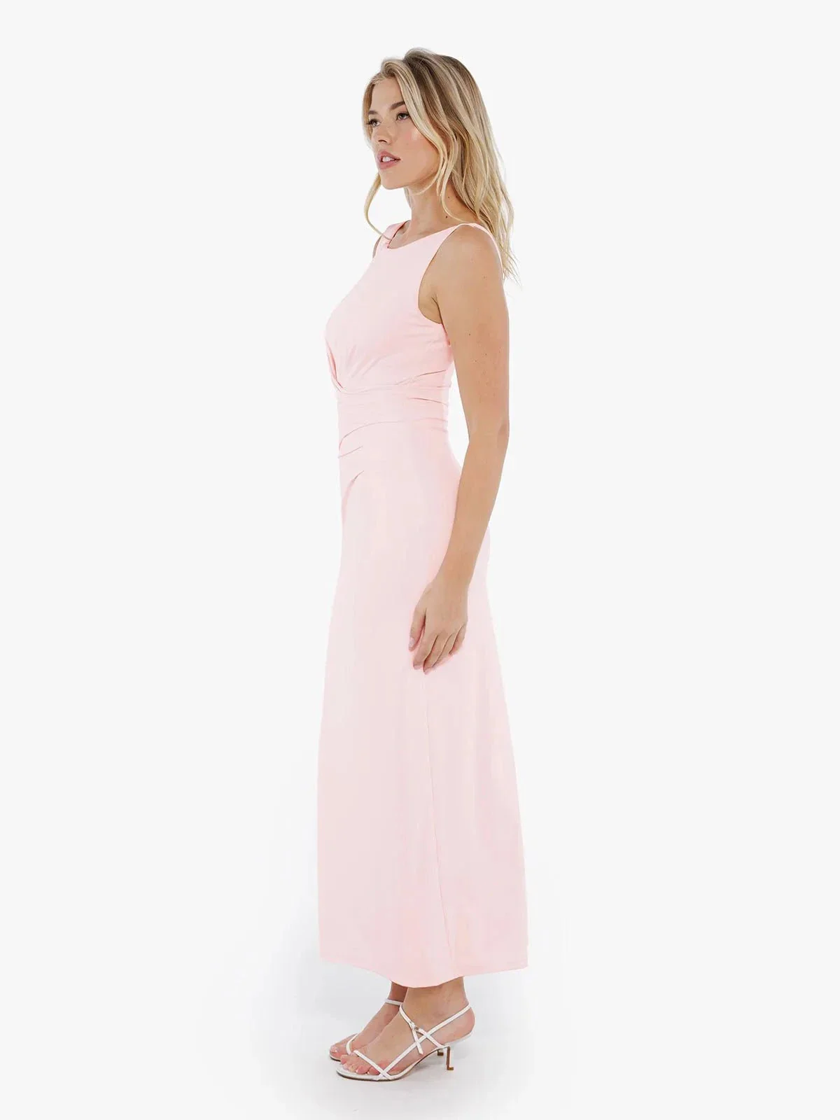 Shapewear Boatneck Draped Sculpting Maxi Dress - Image 5