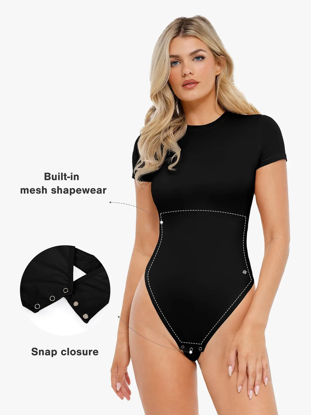 Shapewear Cloudsense Short Sleeve Crew-Neck Bodysuit - Image 2