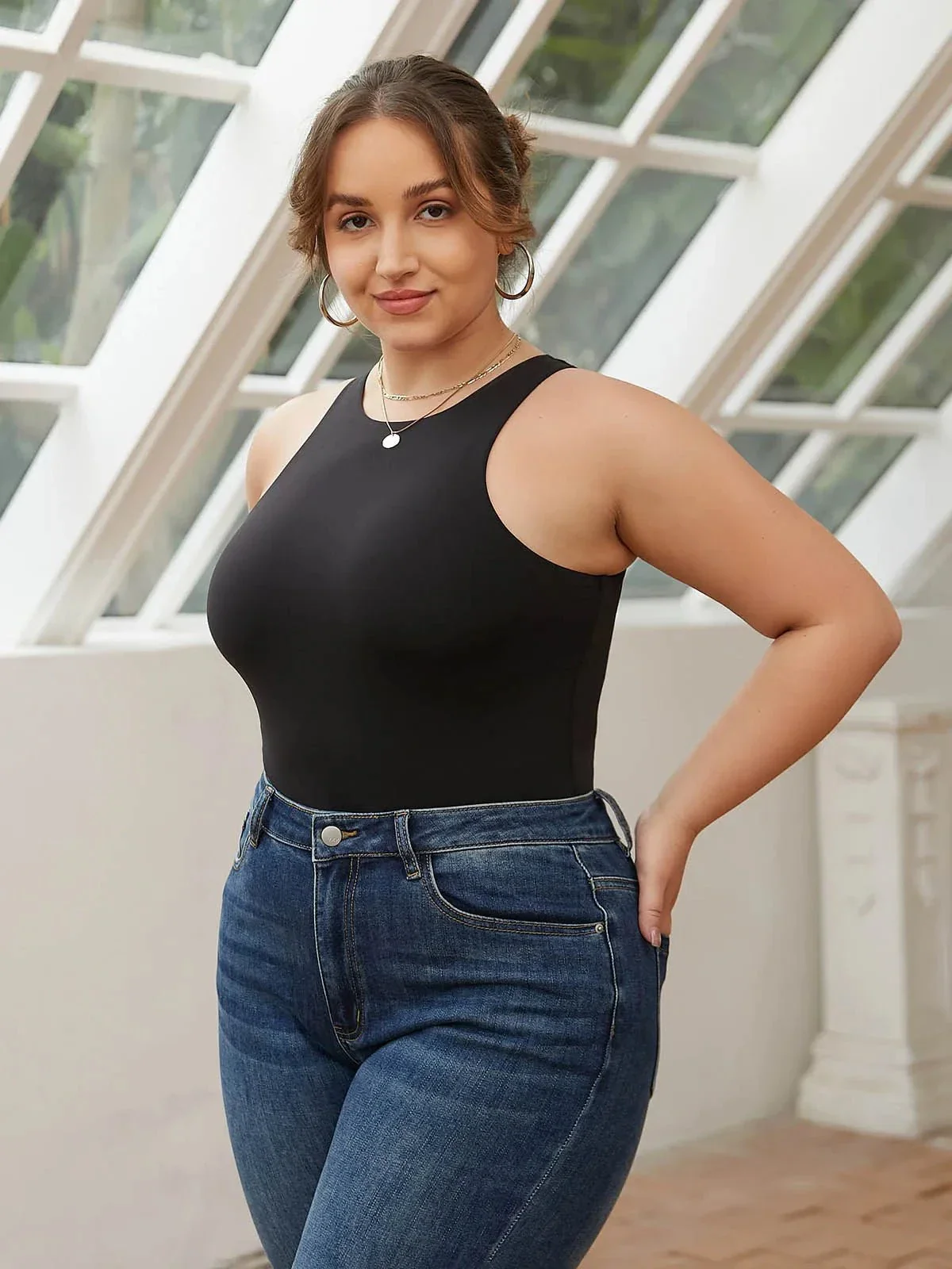 Shapewear Cloudsense Sleeveless Cutaway Round Neck Bodysuit - Image 6