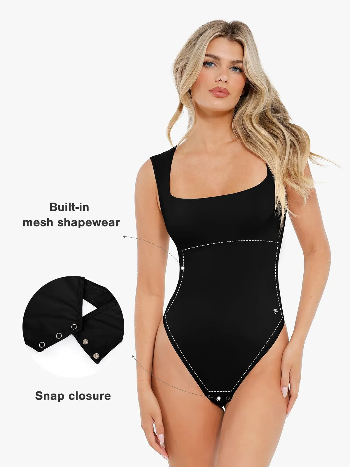 Shapewear Cloudsense Sleeveless Square Neck Bodysuit - Image 2