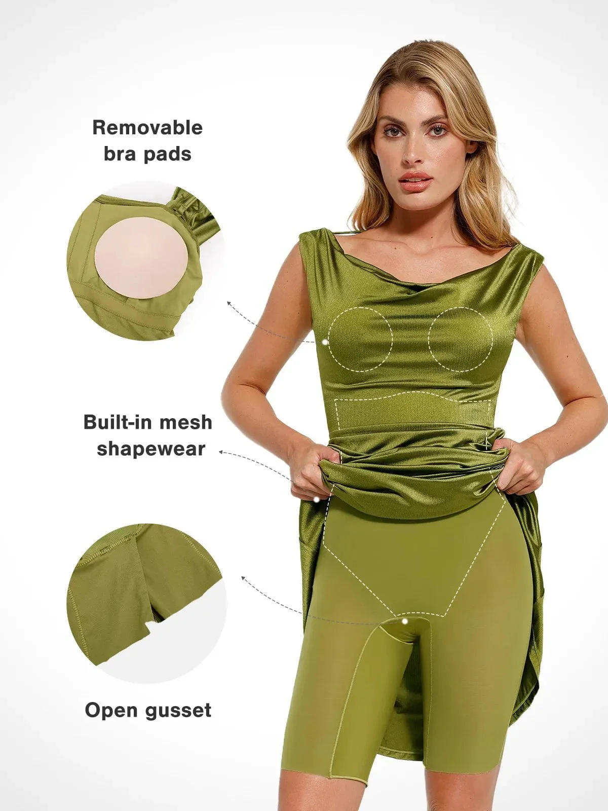 Shapewear Convertible Shine Sculpting Mermaid Dress - Image 15