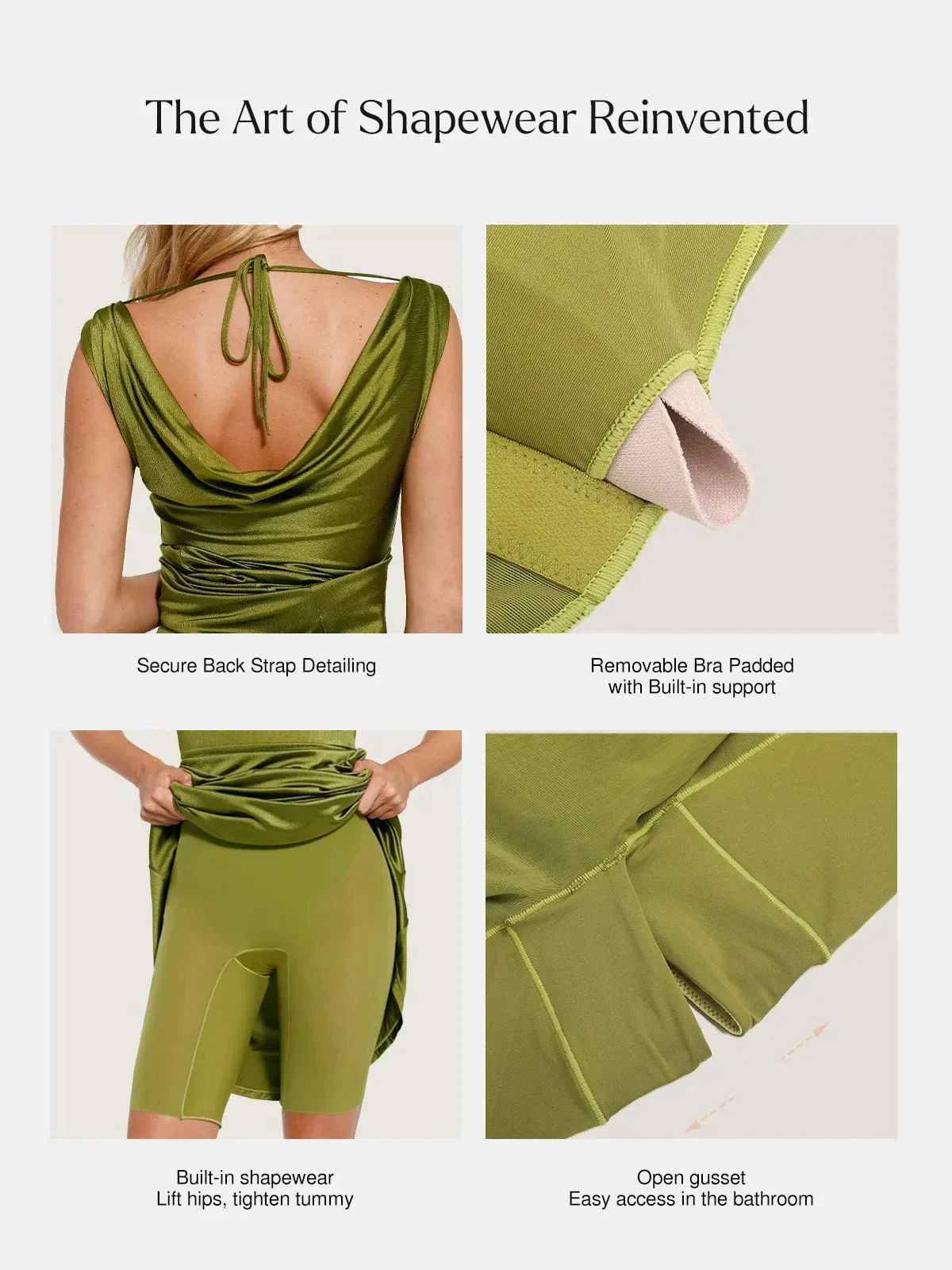 Shapewear Convertible Shine Sculpting Mermaid Dress - Image 25
