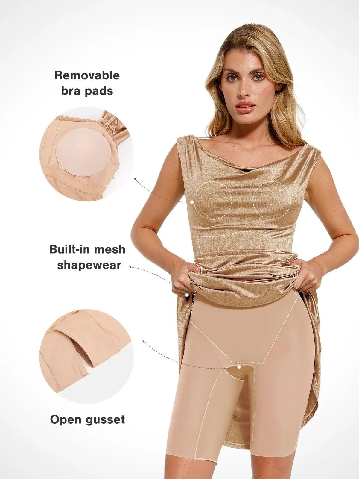 Shapewear Convertible Shine Sculpting Mermaid Dress - Image 28