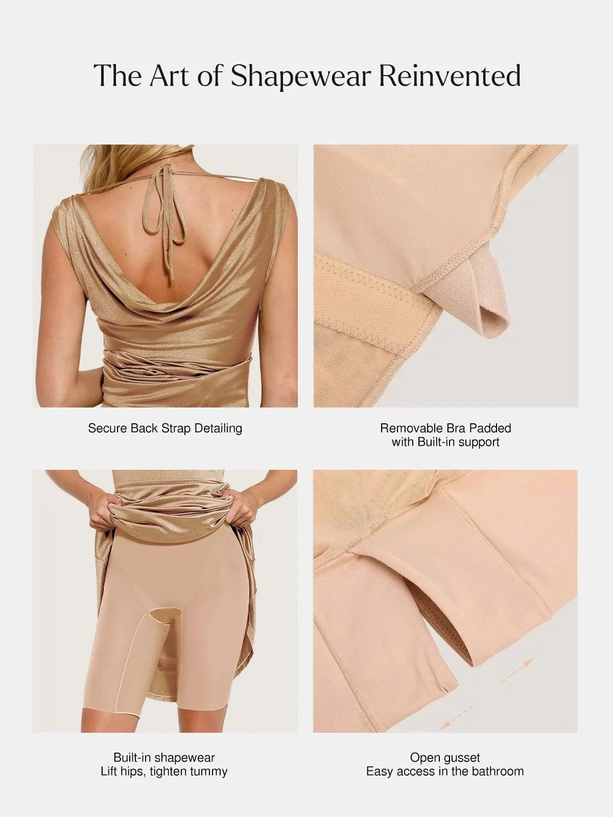 Shapewear Convertible Shine Sculpting Mermaid Dress - Image 38