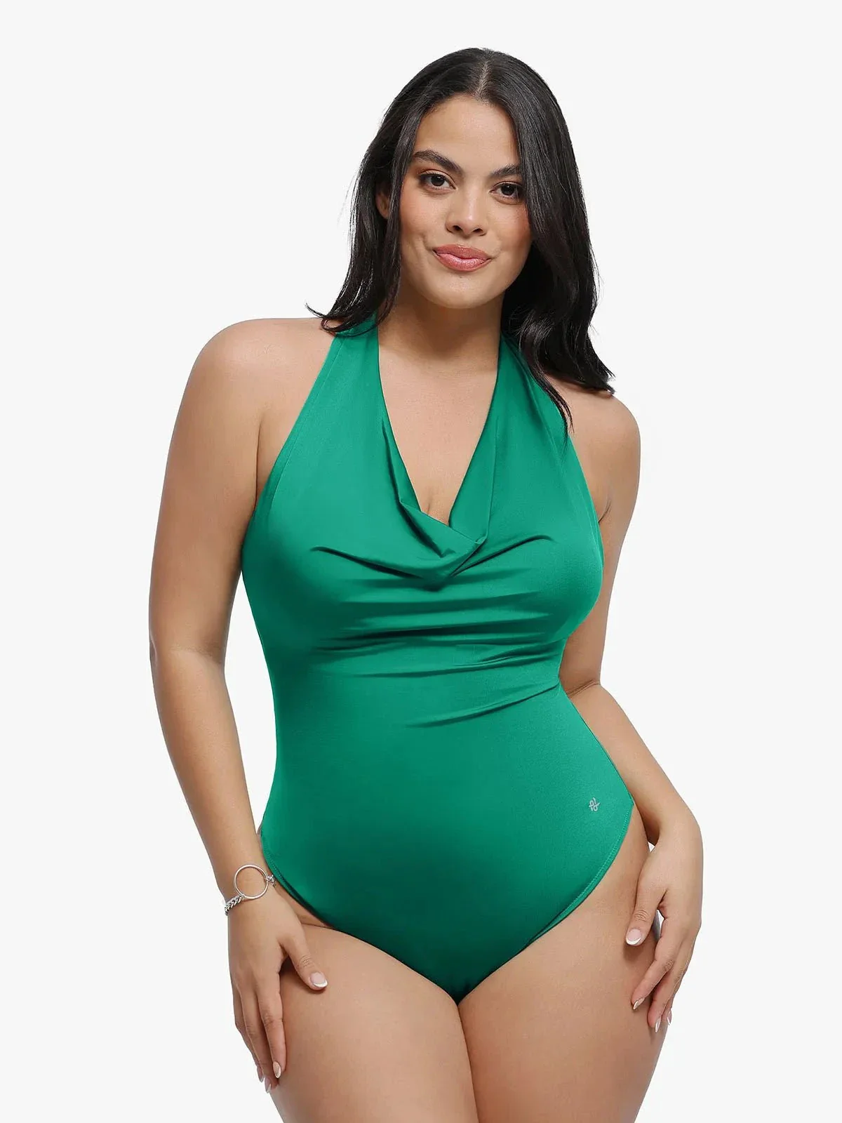 Shapewear Cowl Neck Halter Tummy Control Bodysuit - Image 16