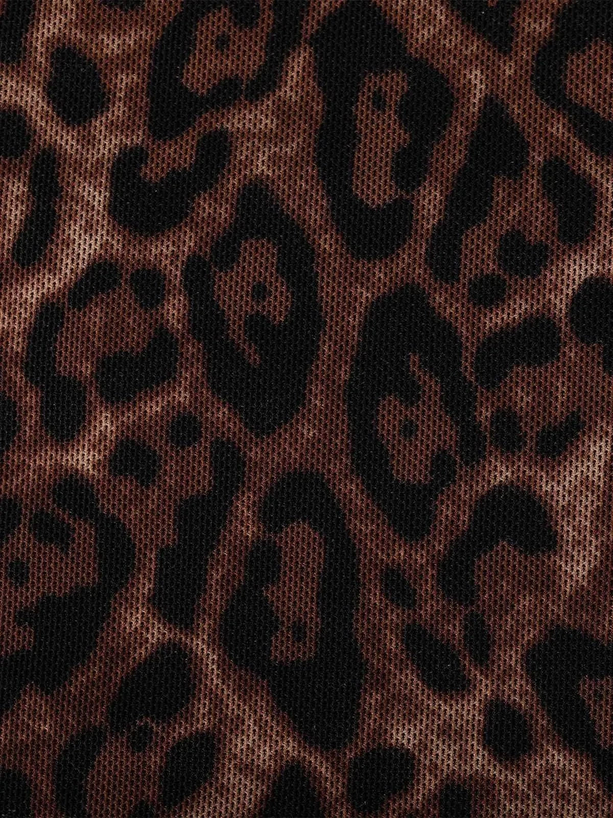 Shapewear Leopard Cowl Neck Ruched Sculpting Maxi Dress - Image 8