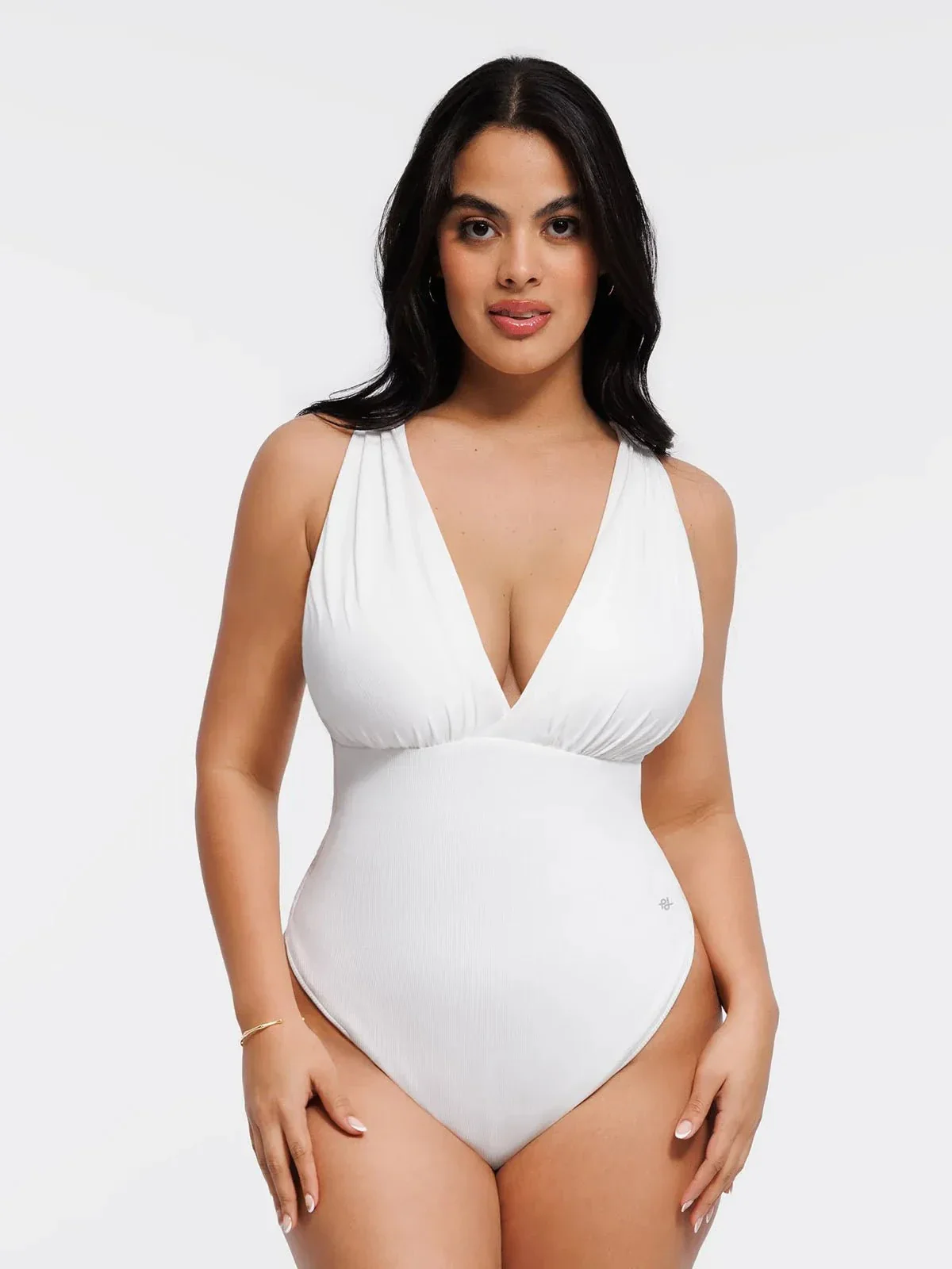 Shapewear Cross-Front Draped Halter Tummy Control Bodysuit - Image 4