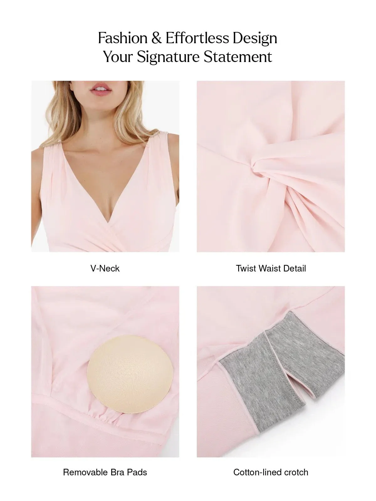 Shapewear Deep V-Neck Bias Twist Sculpting Mini Dress - Image 9