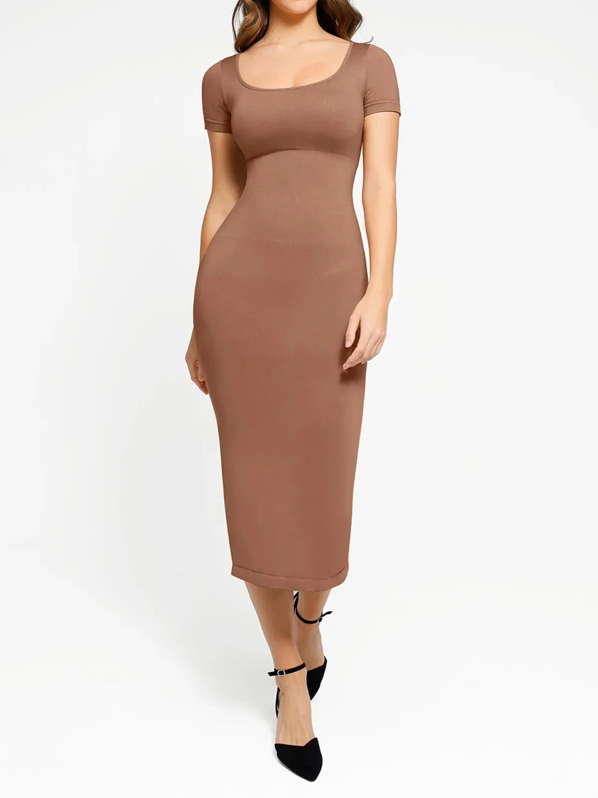 Shapewear Eco-Friendly Sculpting Midi Dress Set - Image 16