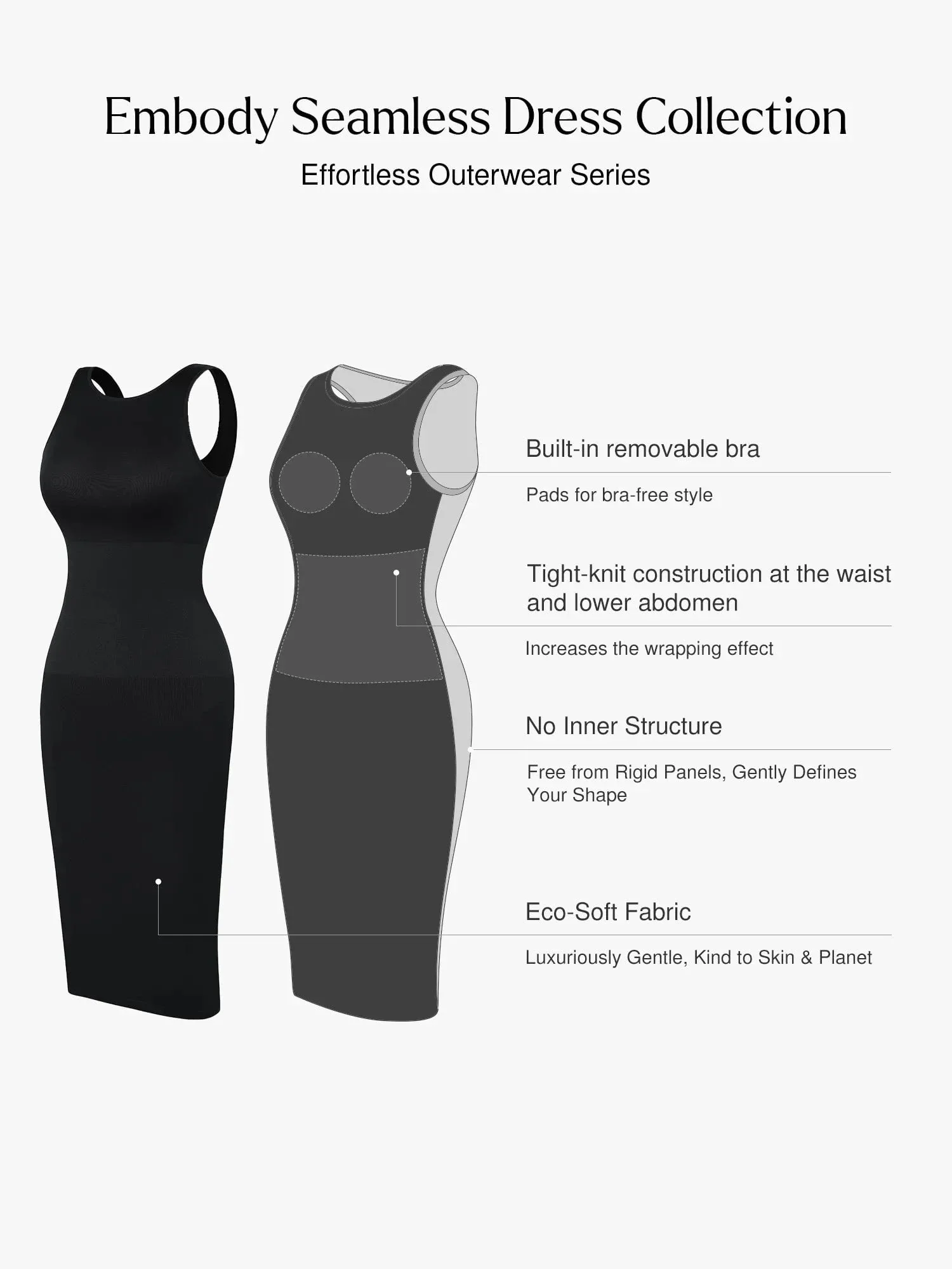 Shapewear Large U-Back Snatched Seamless Dress - Image 2