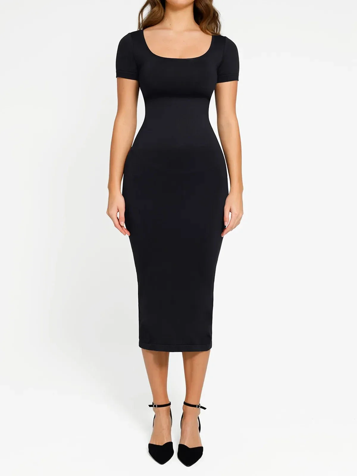 Shapewear Eco-Friendly Sculpting Midi Dress Set - Image 23