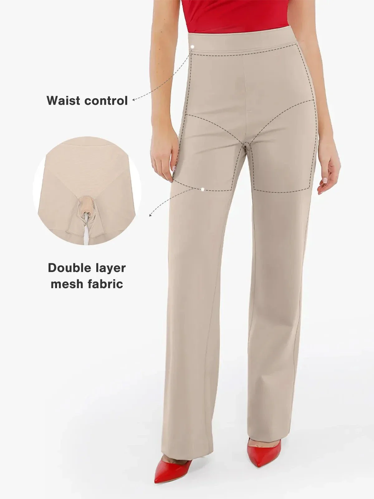 Shapewear Executive High Waisted Wide-Leg Ponte Pants - Image 10