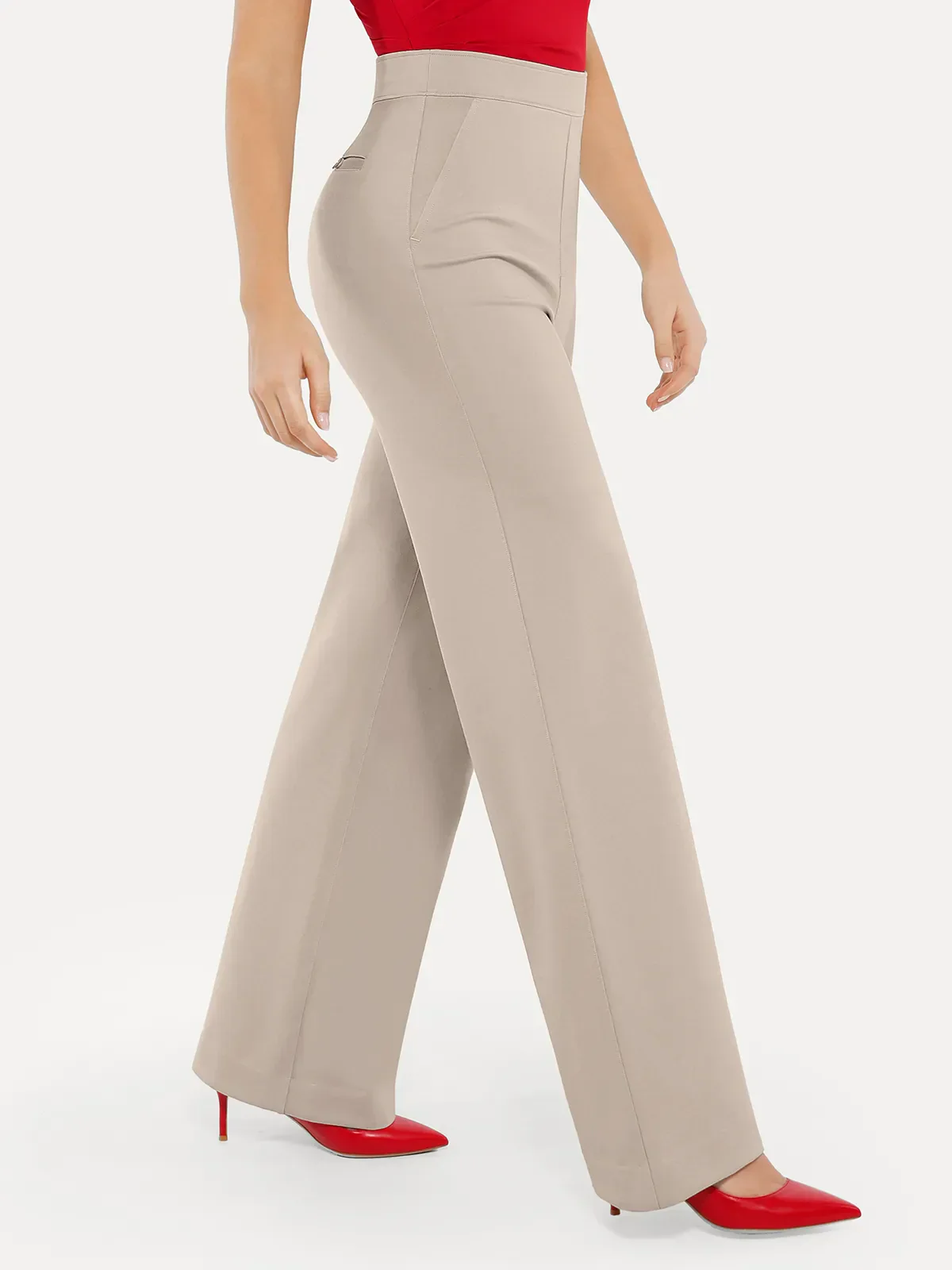 Shapewear Executive High Waisted Wide-Leg Ponte Pants - Image 12
