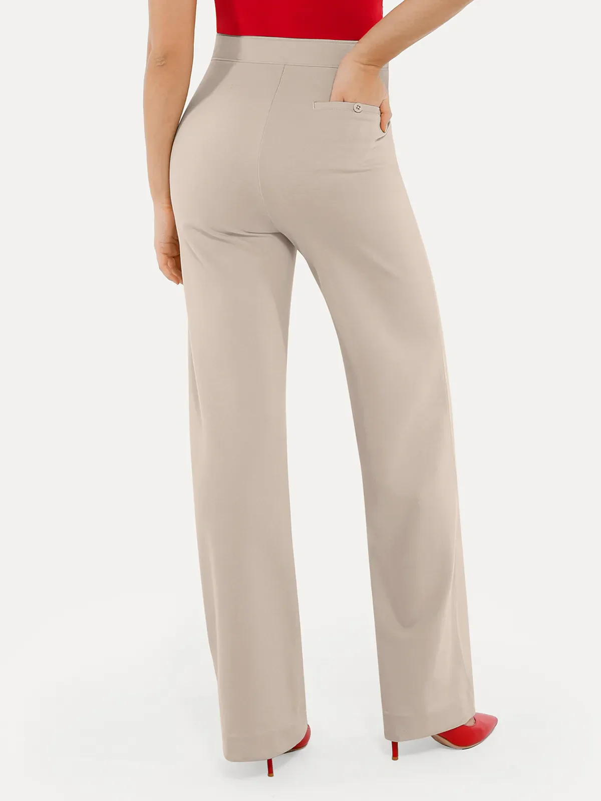 Shapewear Executive High Waisted Wide-Leg Ponte Pants - Image 13