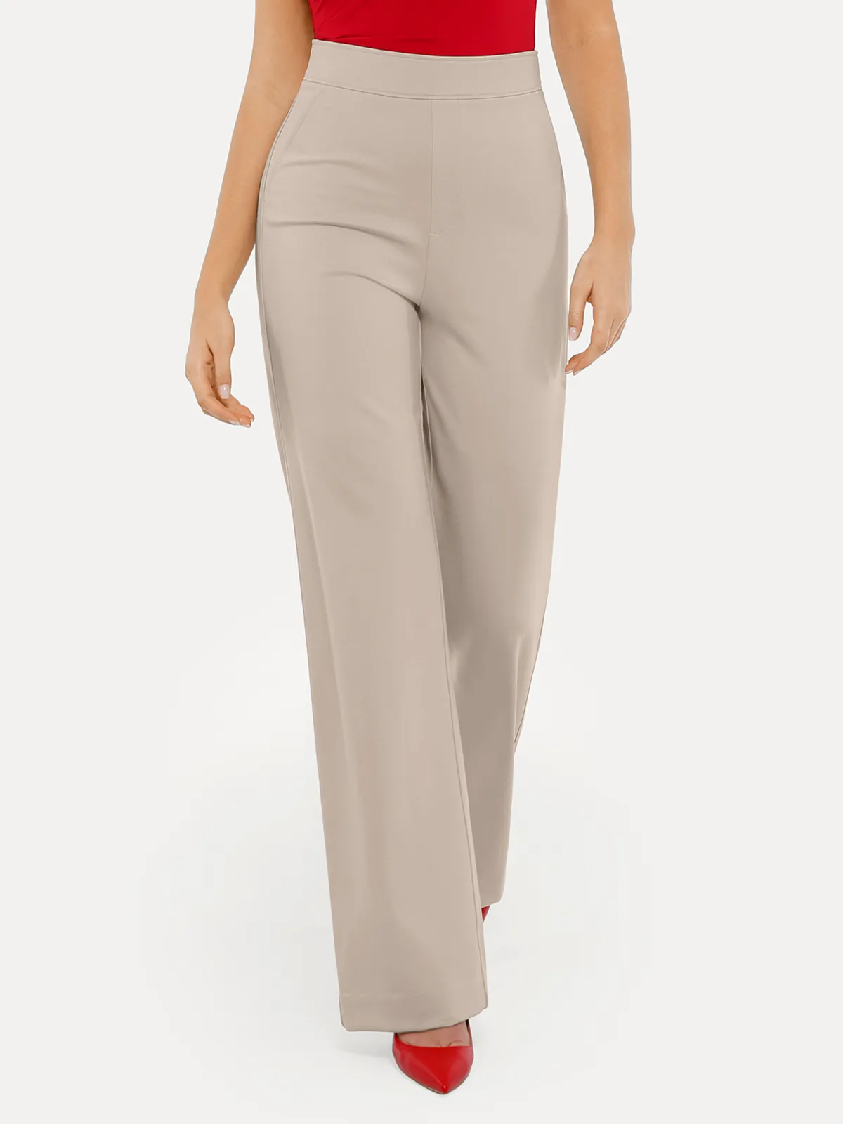 Shapewear Executive High Waisted Wide-Leg Ponte Pants - Image 14