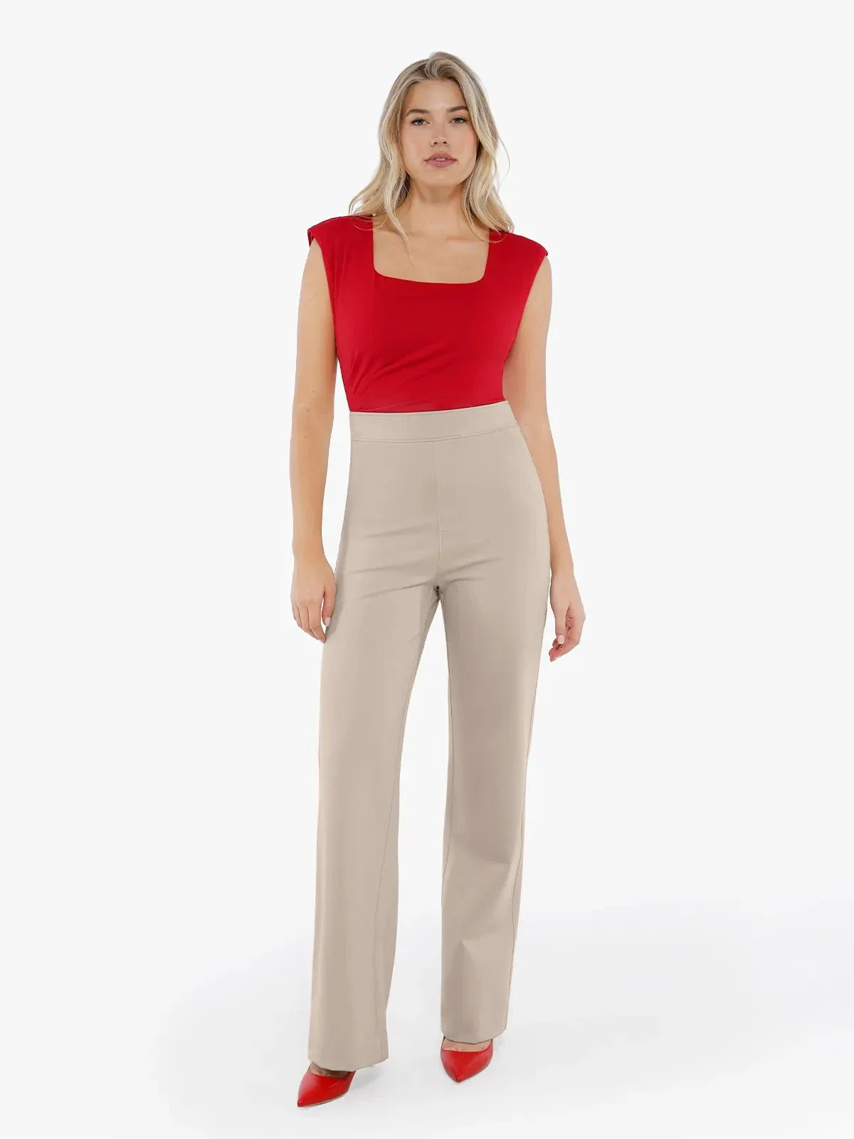Shapewear Executive High Waisted Wide-Leg Ponte Pants - Image 15