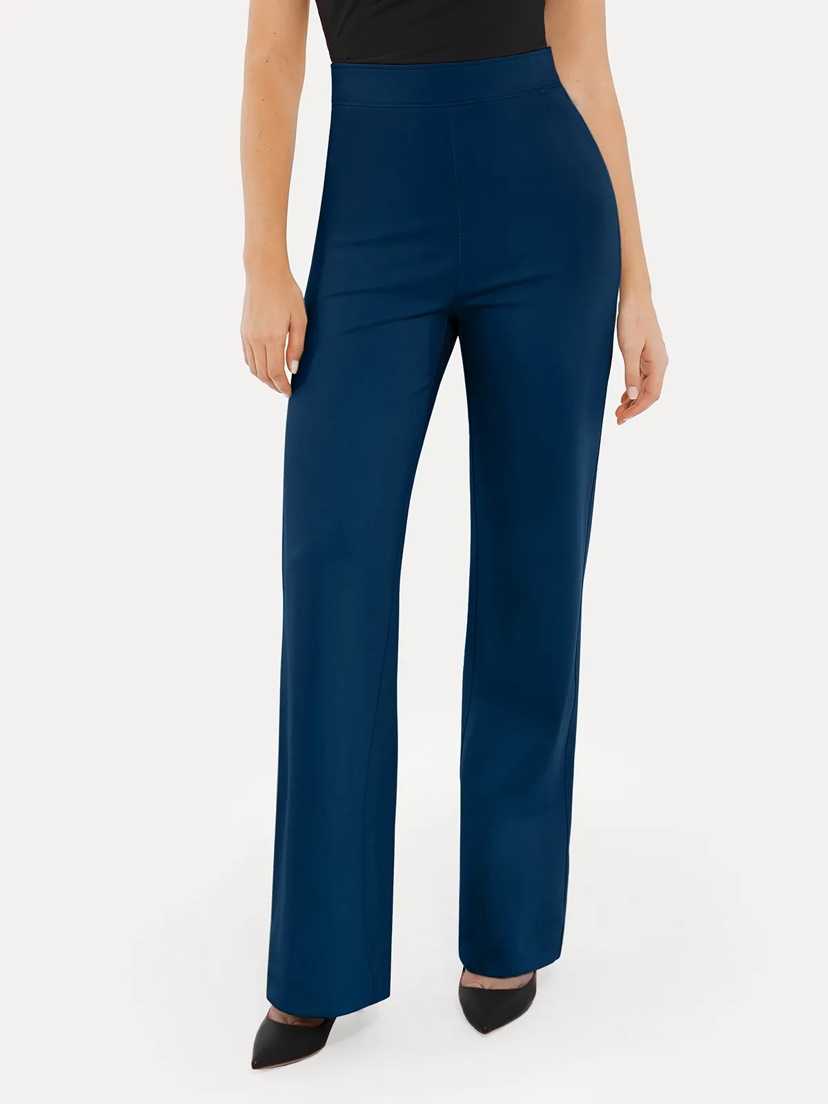 Shapewear Executive High Waisted Wide-Leg Ponte Pants - Image 19
