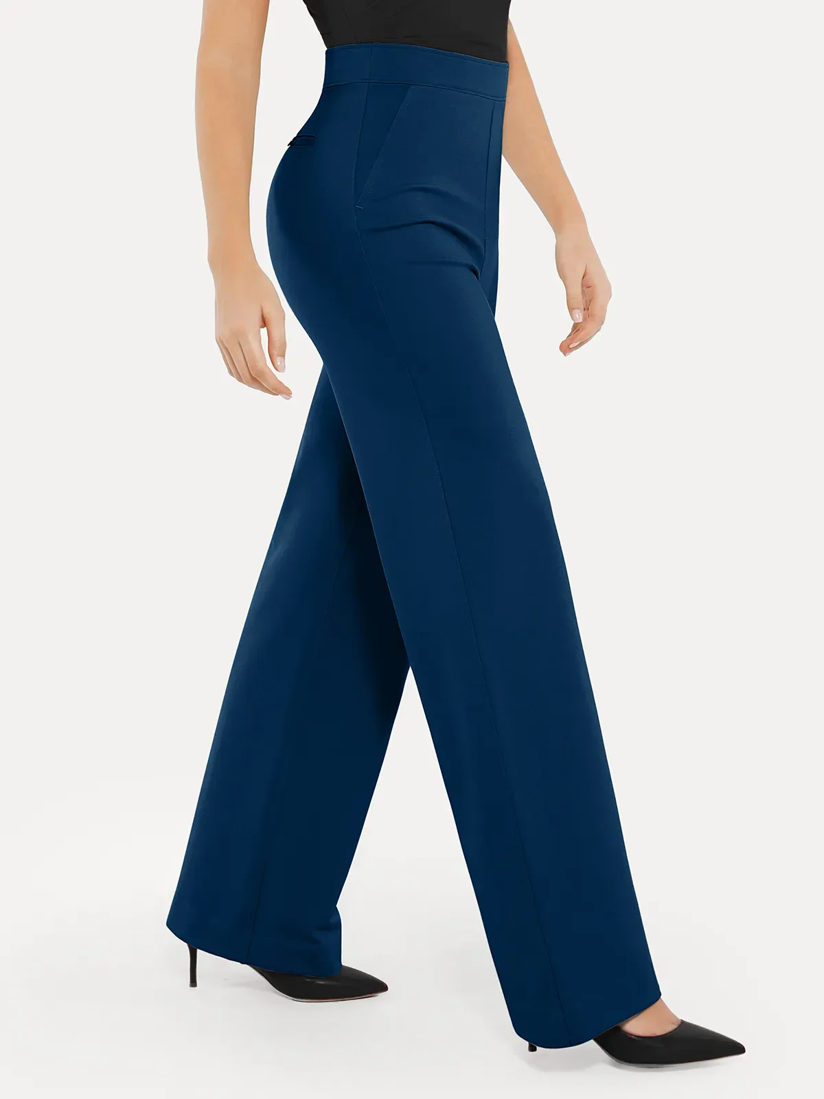 Shapewear Executive High Waisted Wide-Leg Ponte Pants - Image 20