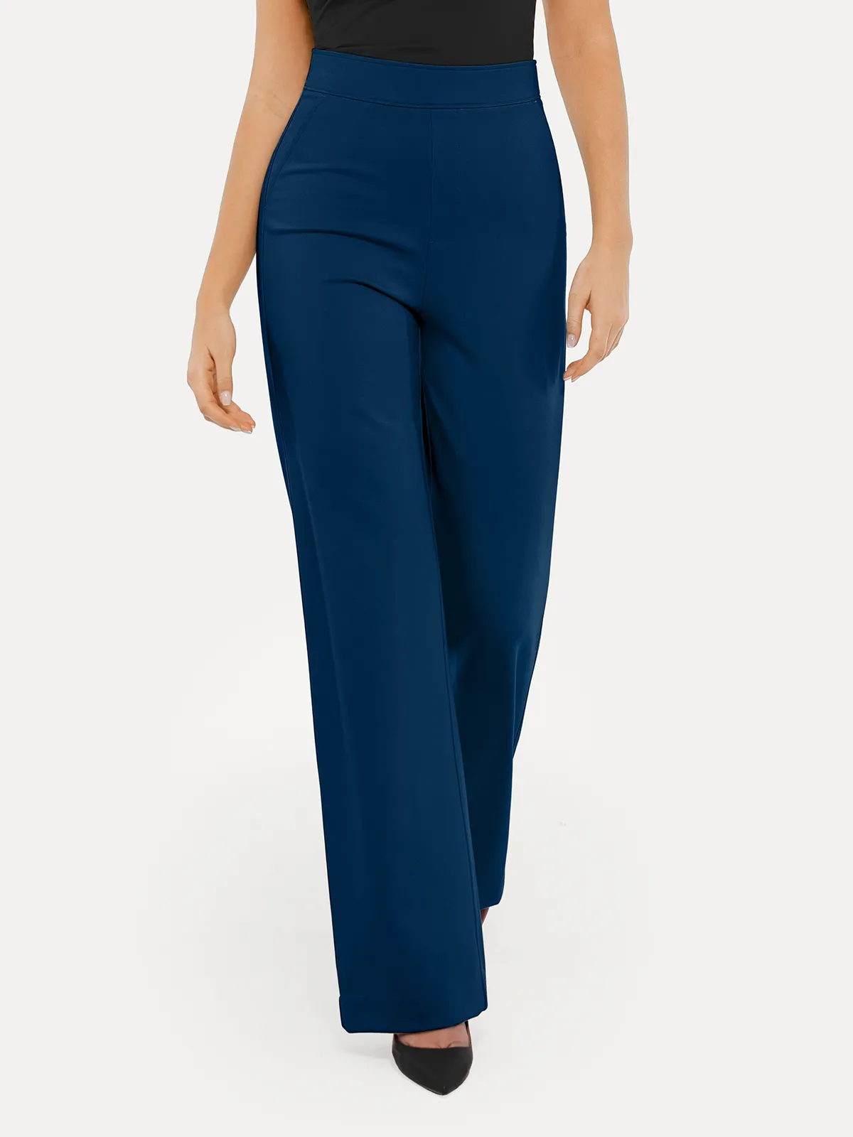 Shapewear Executive High Waisted Wide-Leg Ponte Pants - Image 22