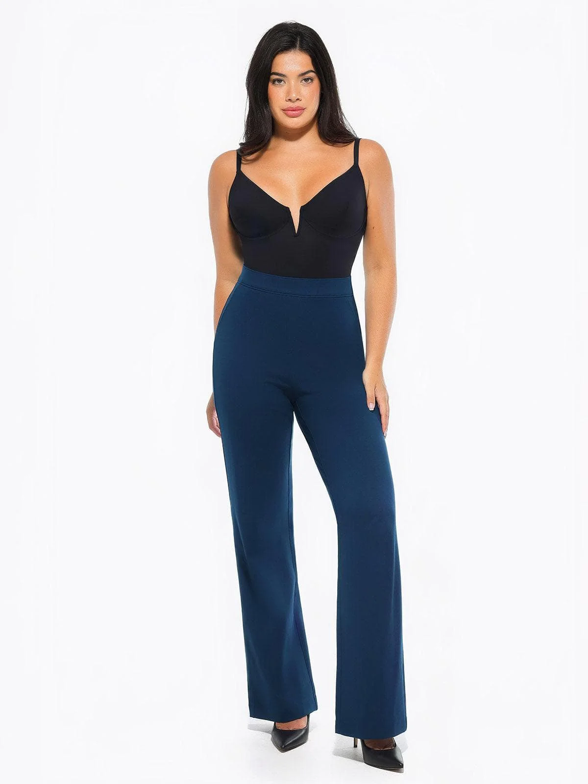 Shapewear Executive High Waisted Wide-Leg Ponte Pants - Image 23