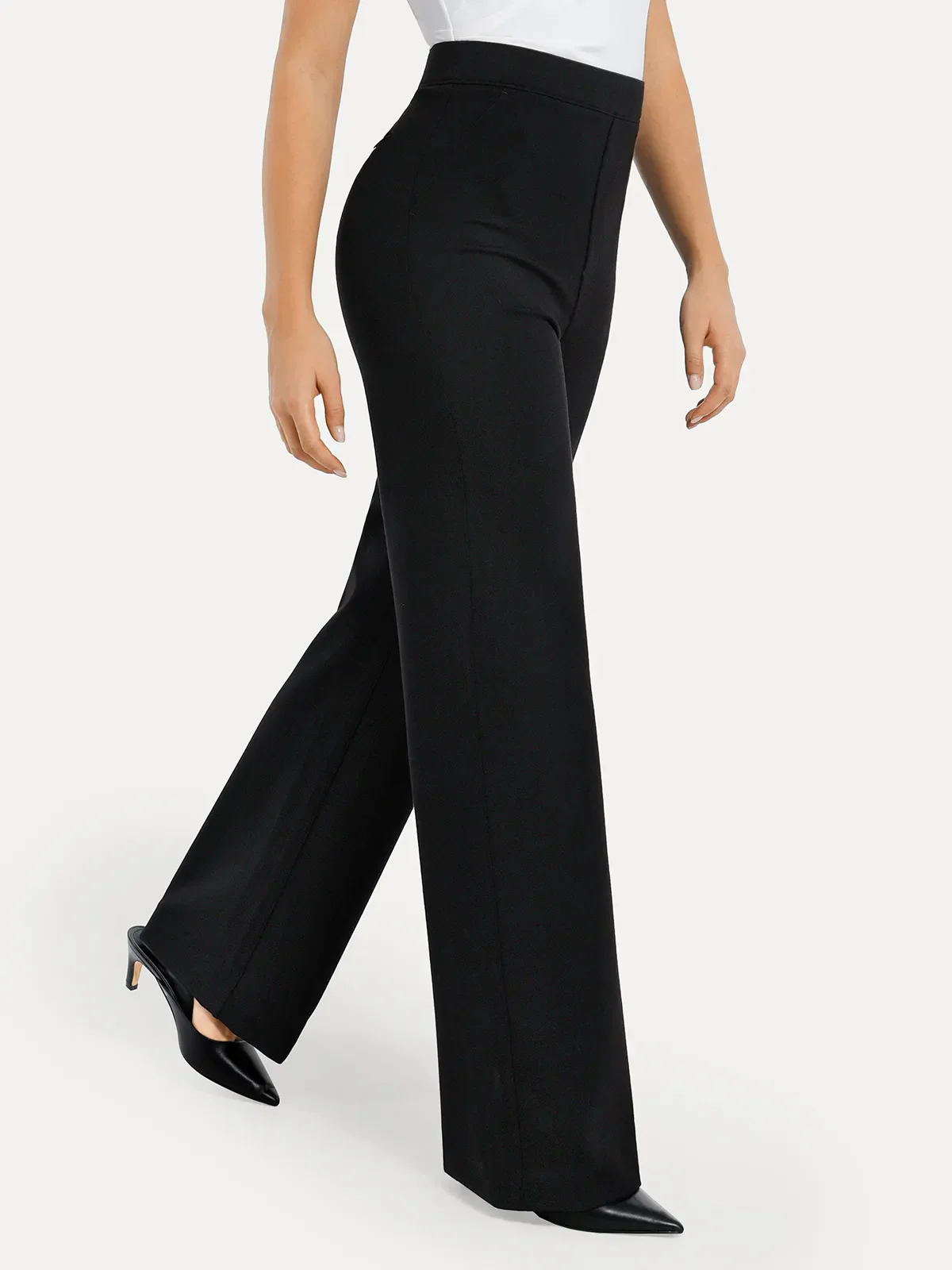 Shapewear Executive High Waisted Wide-Leg Ponte Pants - Image 4