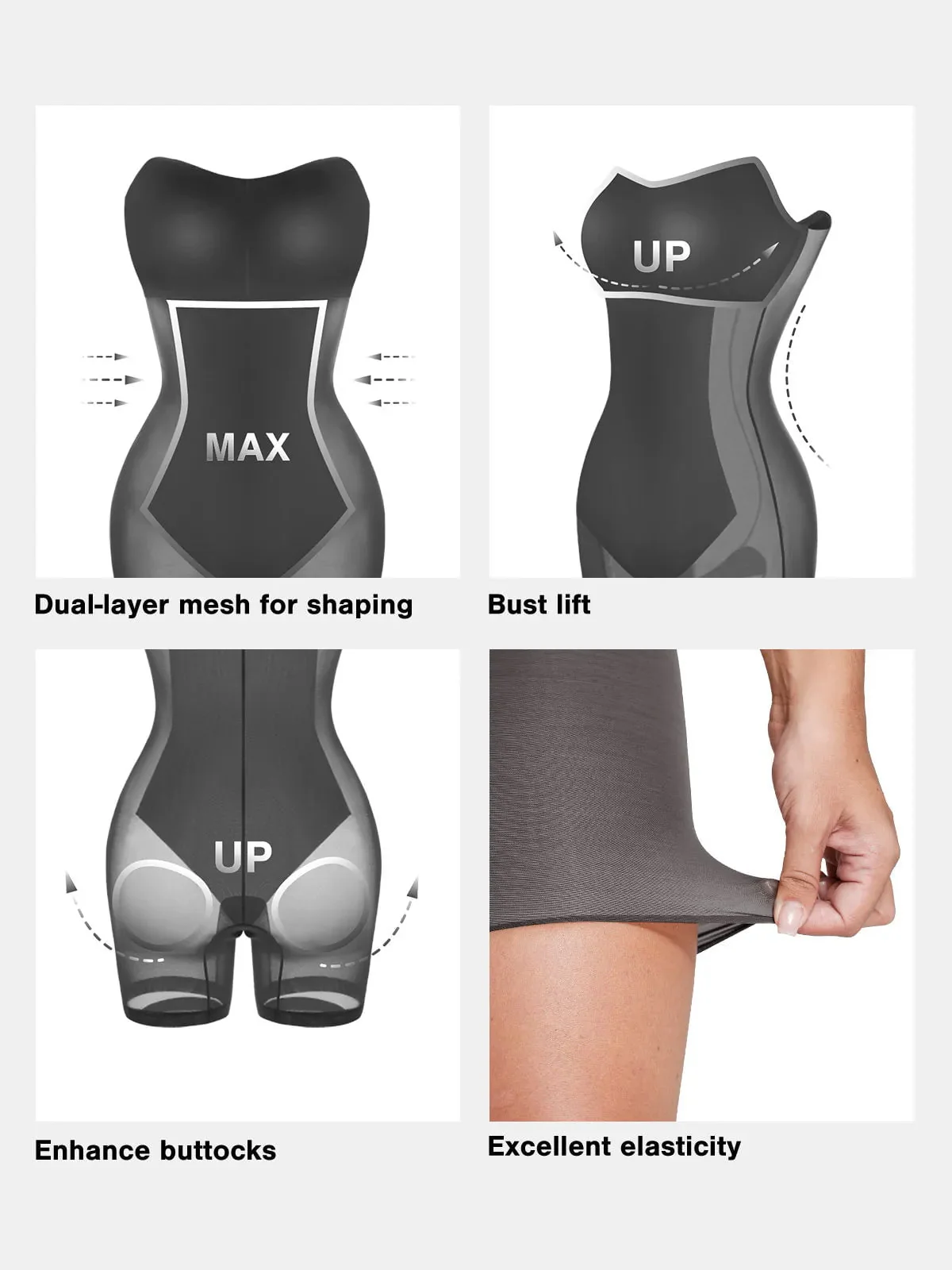 Shapewear Faux Leather Corset Bodice Slimming Jumpsuit - Image 20
