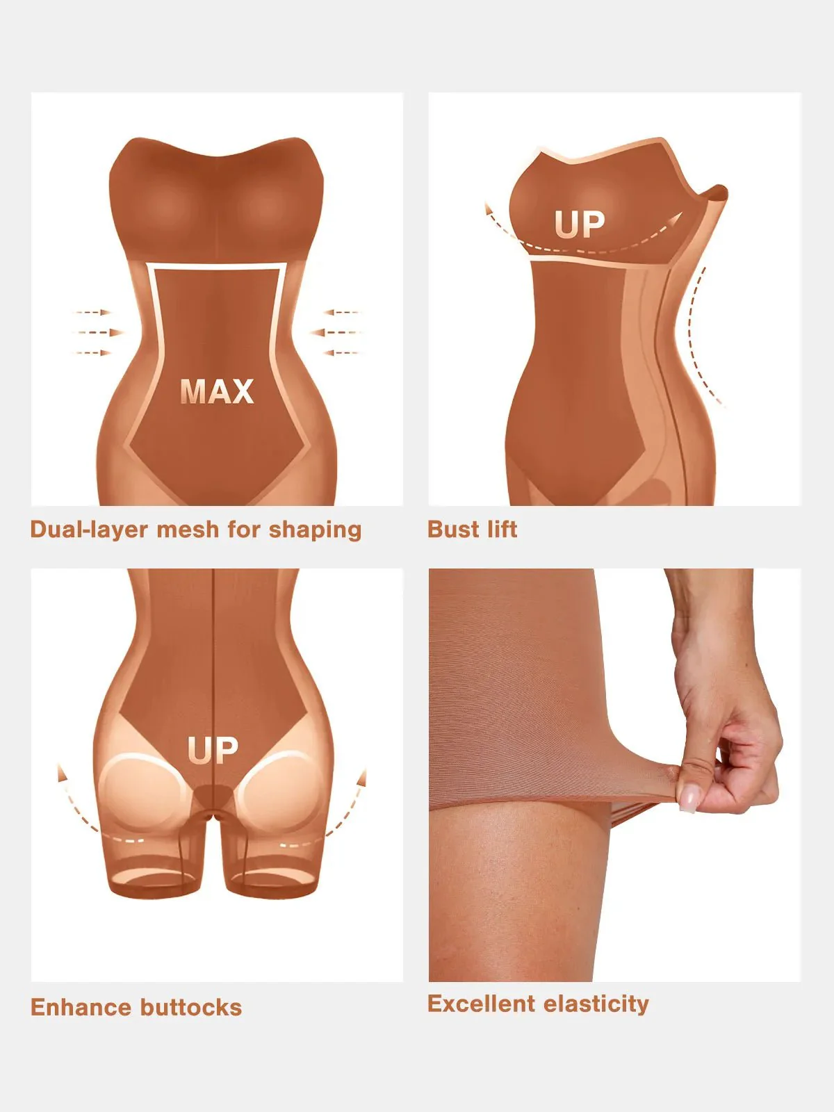 Shapewear Faux Leather Corset Bodice Slimming Jumpsuit - Image 5