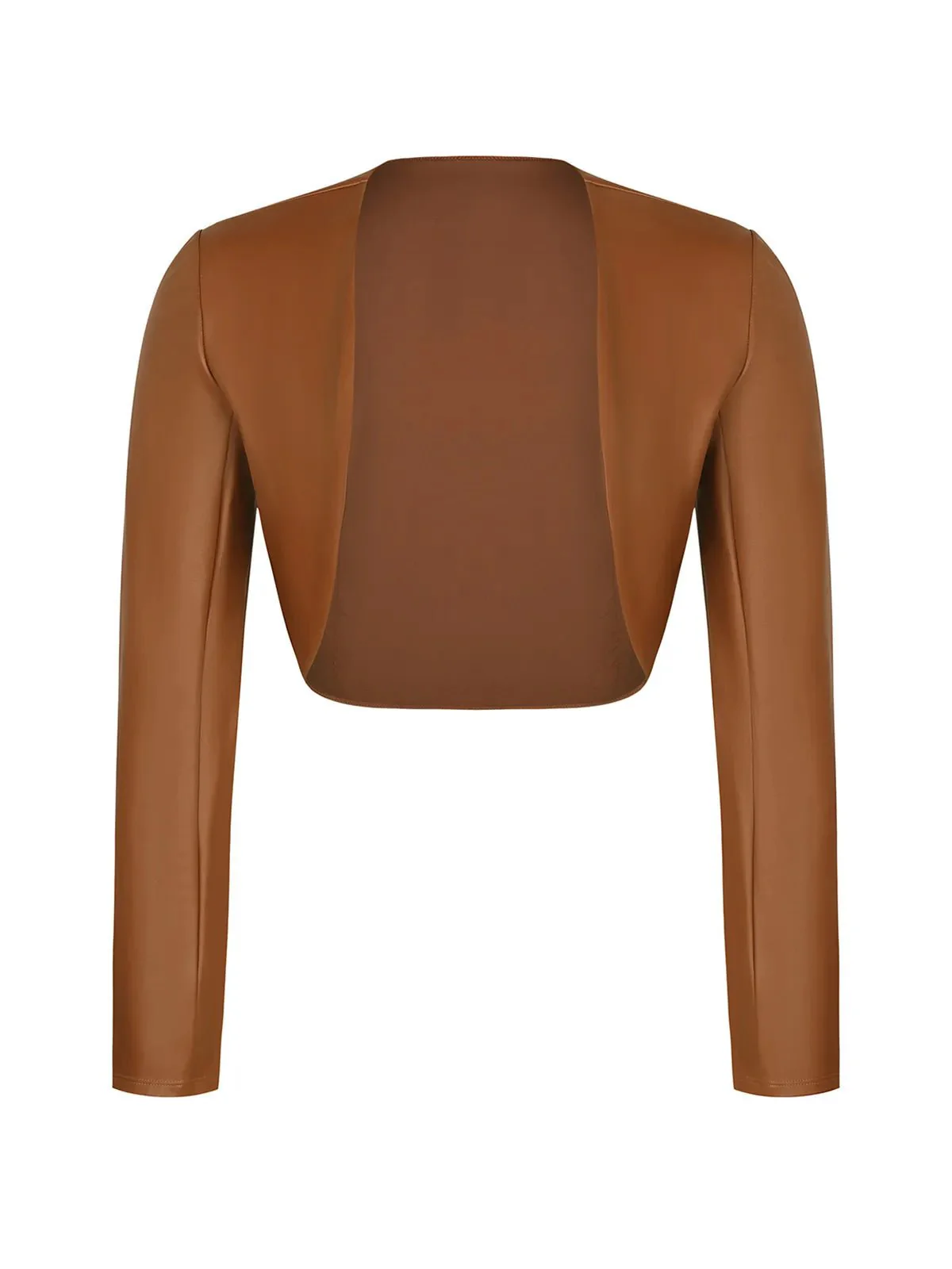 Shapewear Faux Leather Corset Midi Dress Bolero Jacket Set - Image 29
