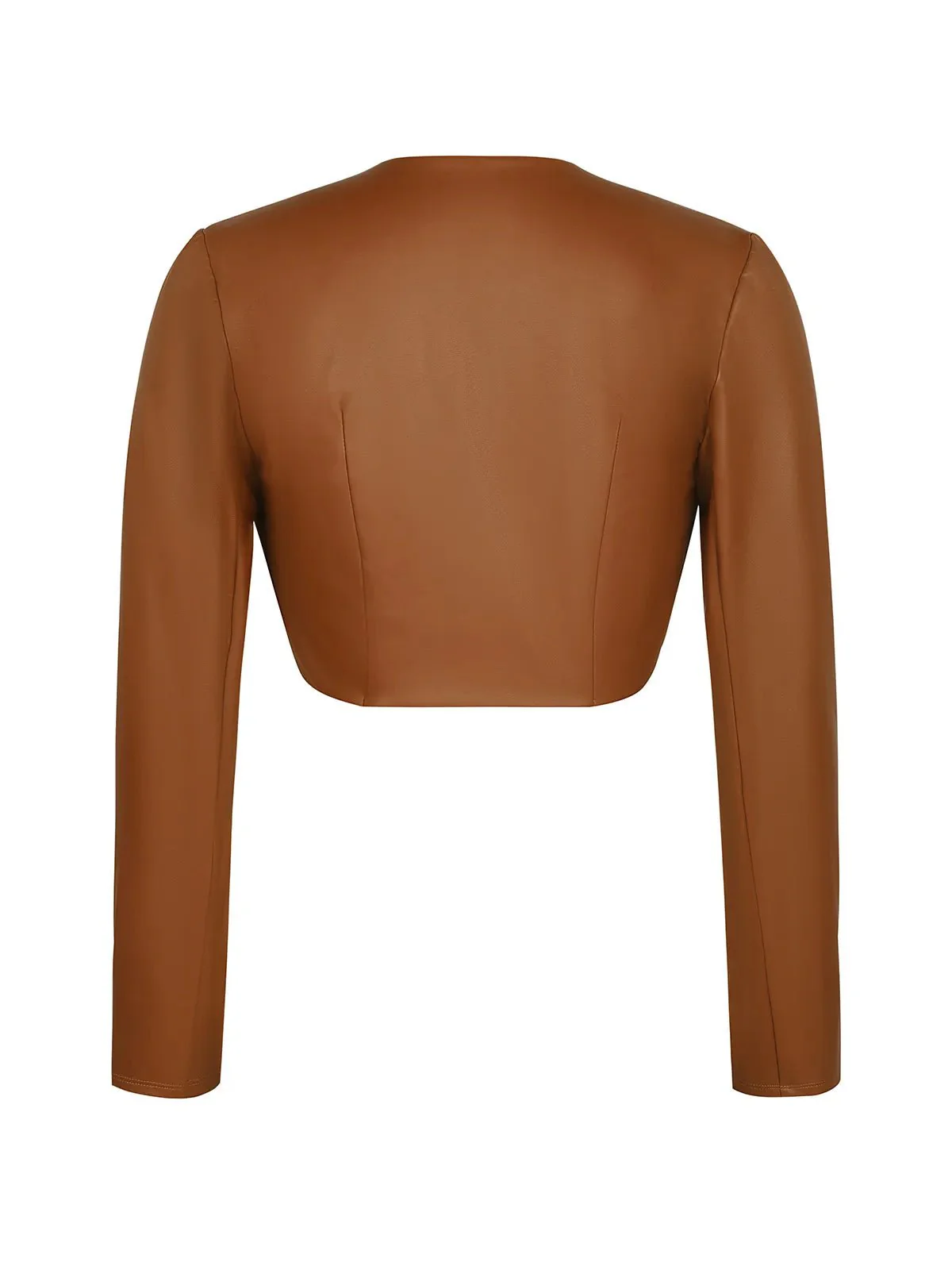 Shapewear Faux Leather Corset Midi Dress Bolero Jacket Set - Image 31