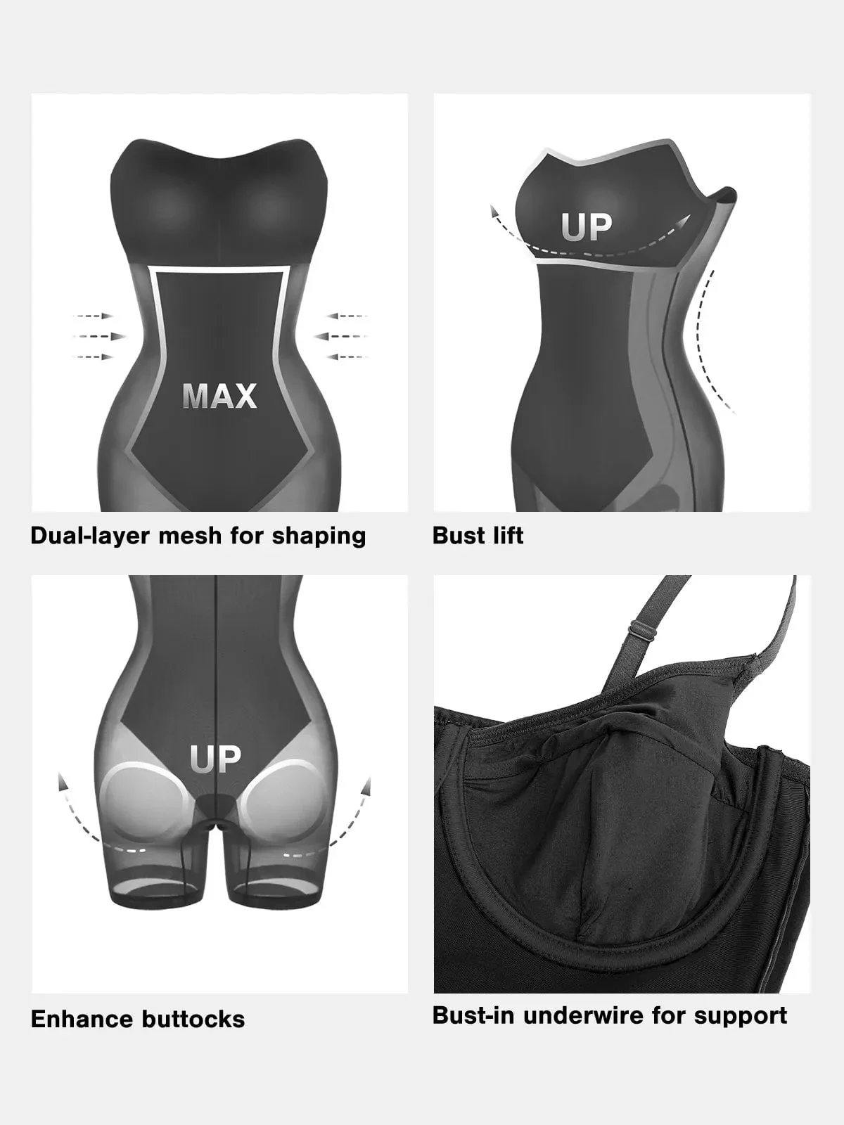 Shapewear Faux Leather Hourglass Corset Midi Dress - Image 6