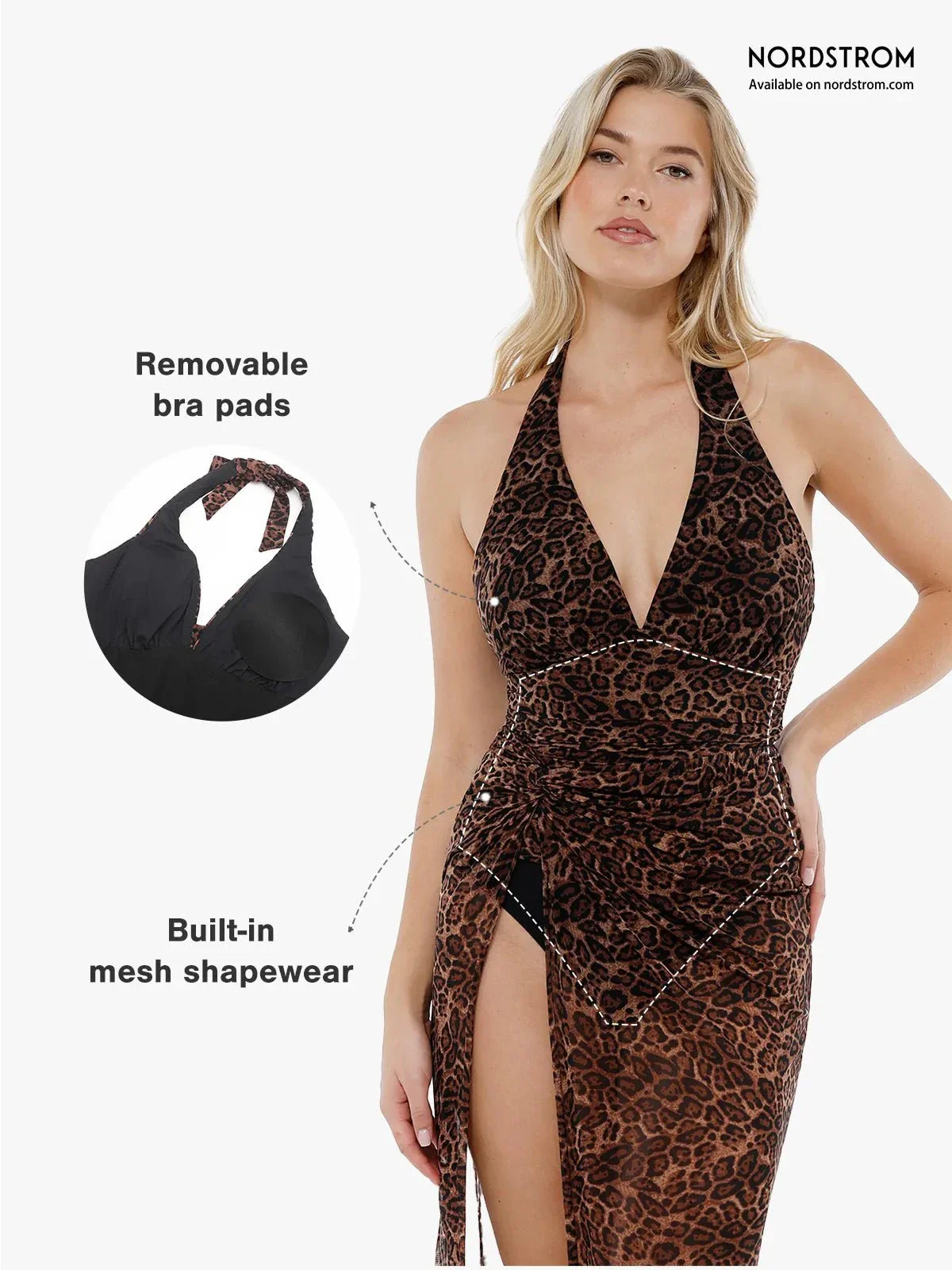 Shapewear Halter Tummy Control One Piece Swimsuit - Image 4