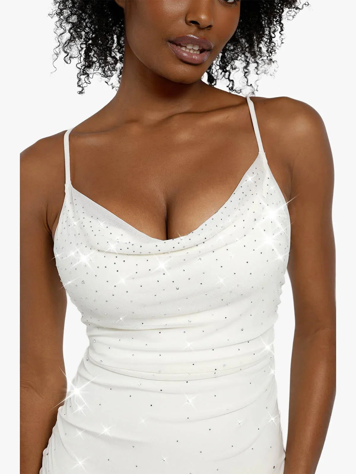 Shapewear Heat-Set Crystal Mesh Slimming Maxi Slip Dress For Insiders - Image 19