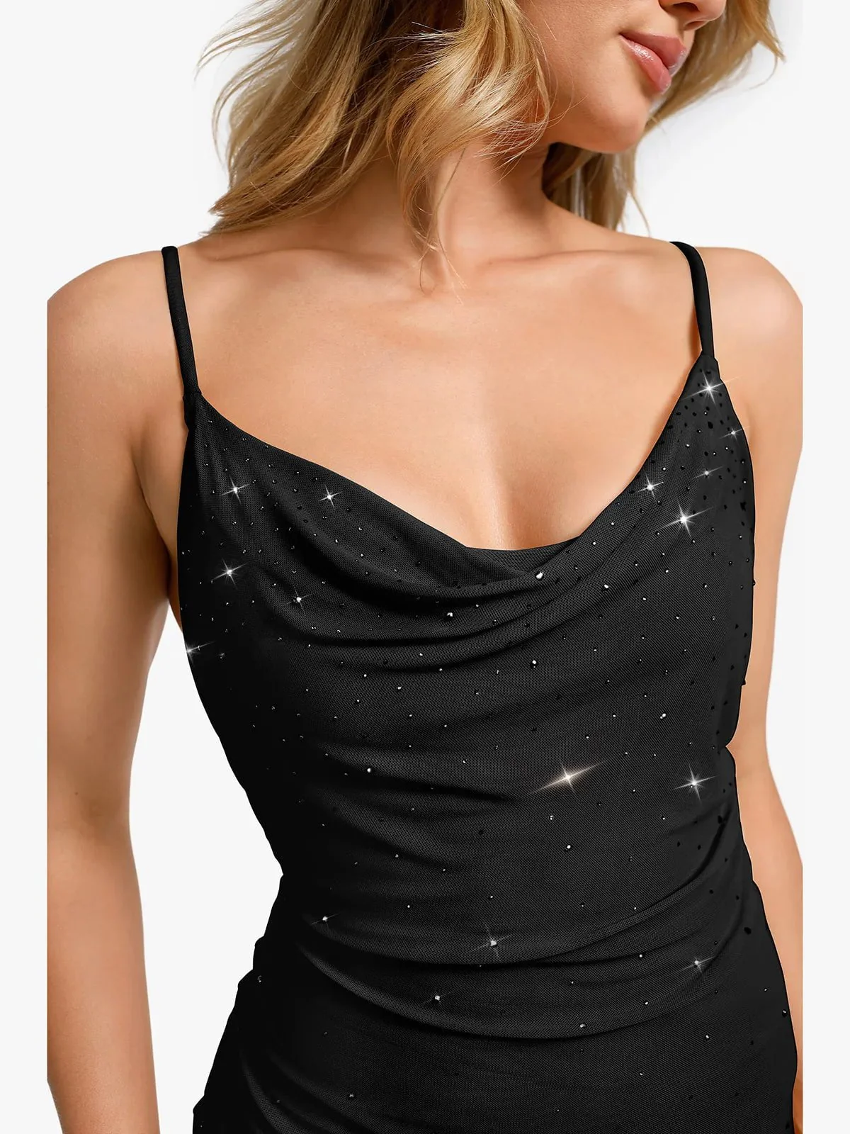 Shapewear Heat-Set Crystal Mesh Slimming Maxi Slip Dress For Insiders - Image 27