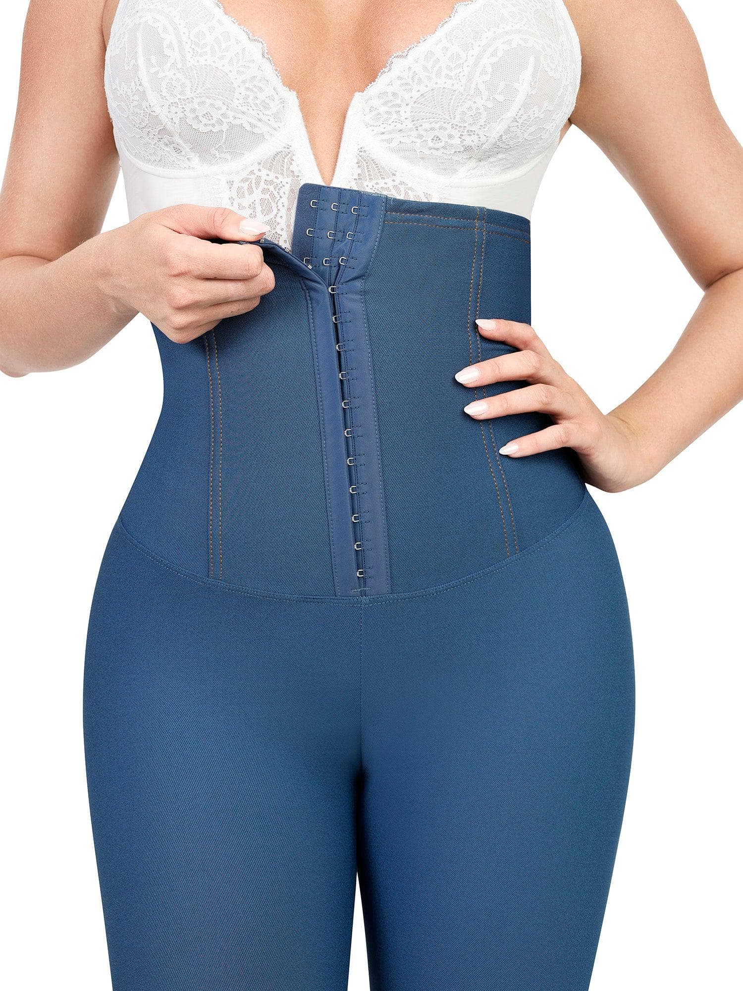 Shapewear High-Waist Tummy Control Denim Leggings - Image 3