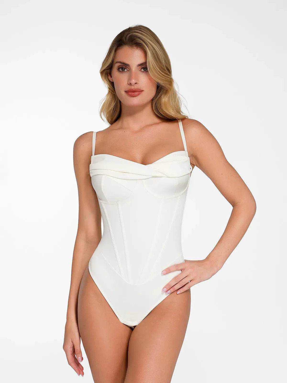 Shapewear Hourglass Corset Bust Draping Bodysuit - Image 15