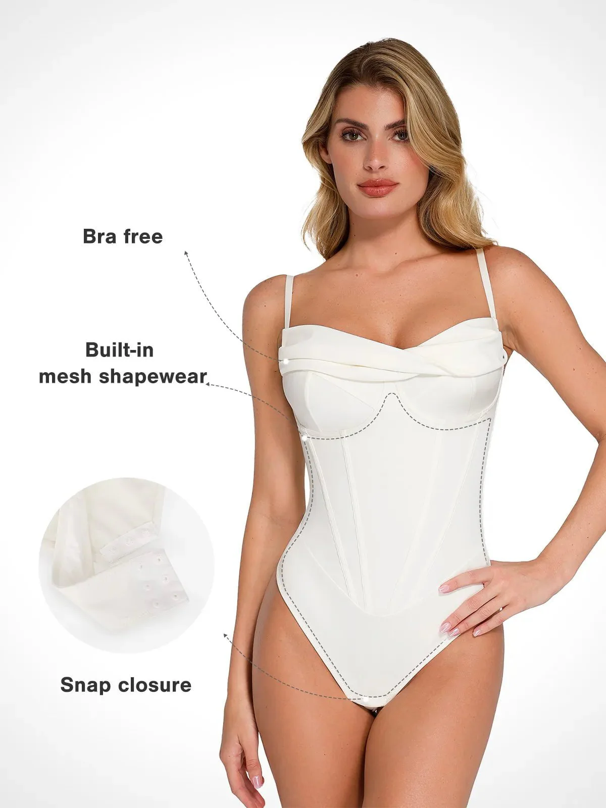 Shapewear Hourglass Corset Bust Draping Bodysuit - Image 16
