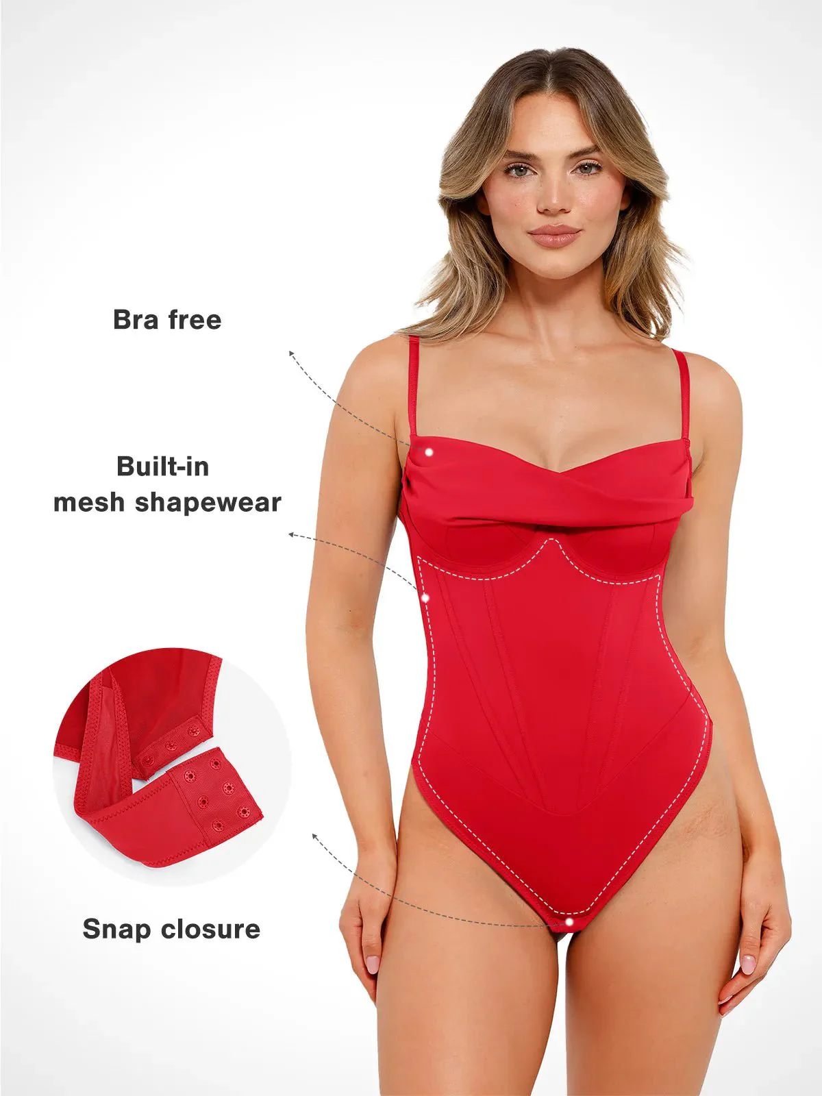 Shapewear Hourglass Corset Bust Draping Bodysuit - Image 23