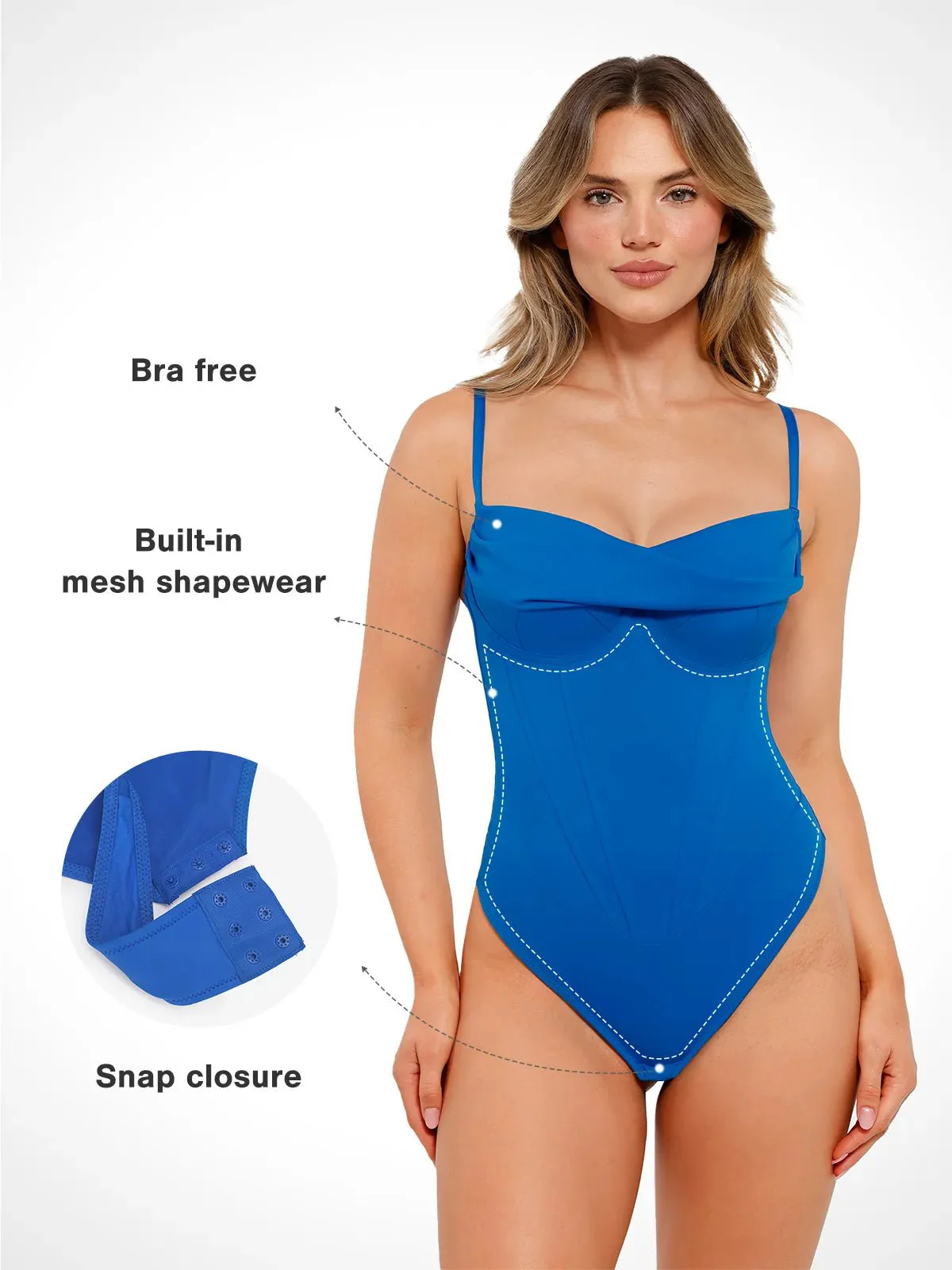 Shapewear Hourglass Corset Bust Draping Bodysuit - Image 29