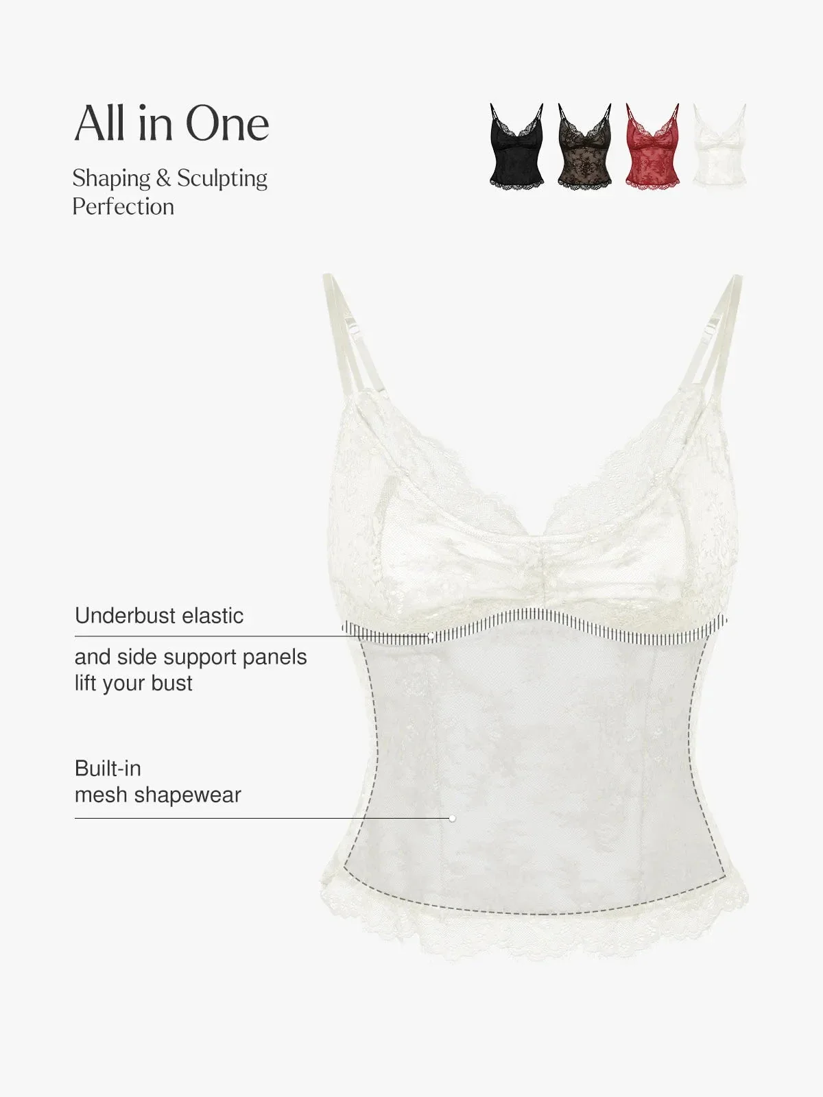 Shapewear Lace Contouring Camisole - Image 10