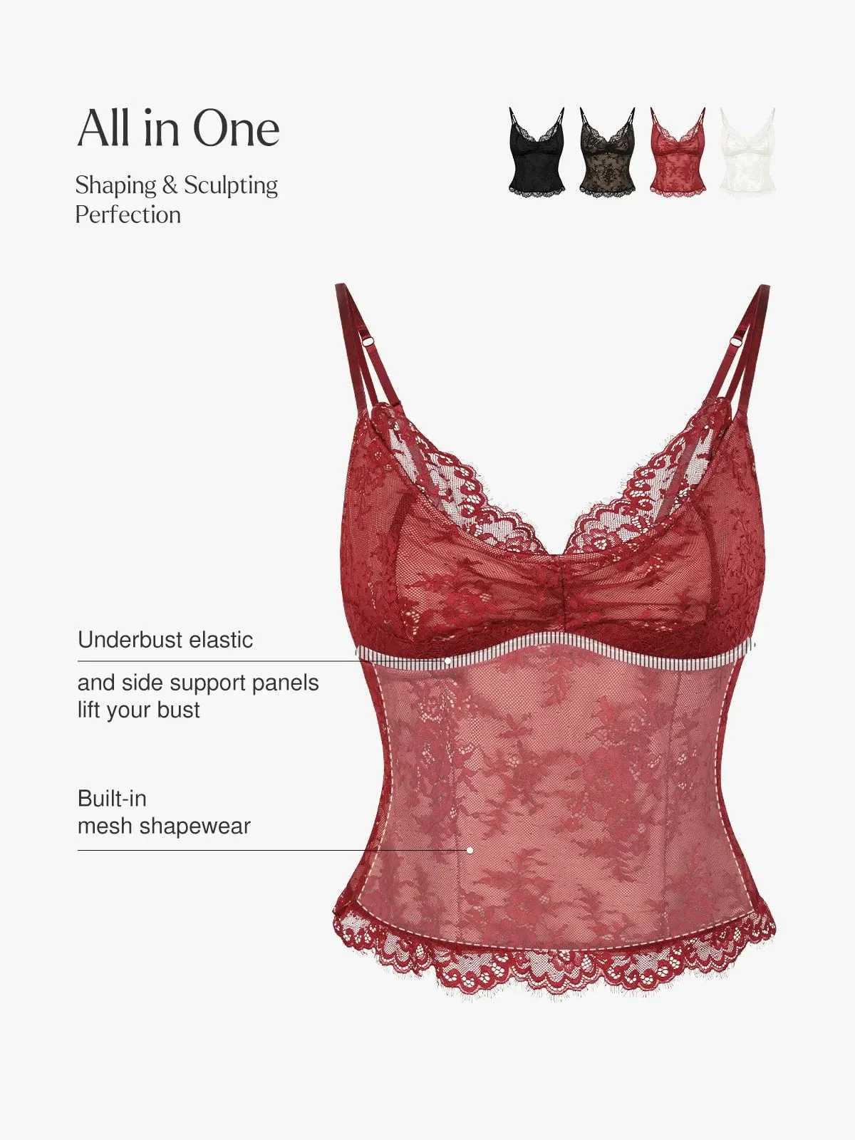Shapewear Lace Contouring Camisole - Image 17
