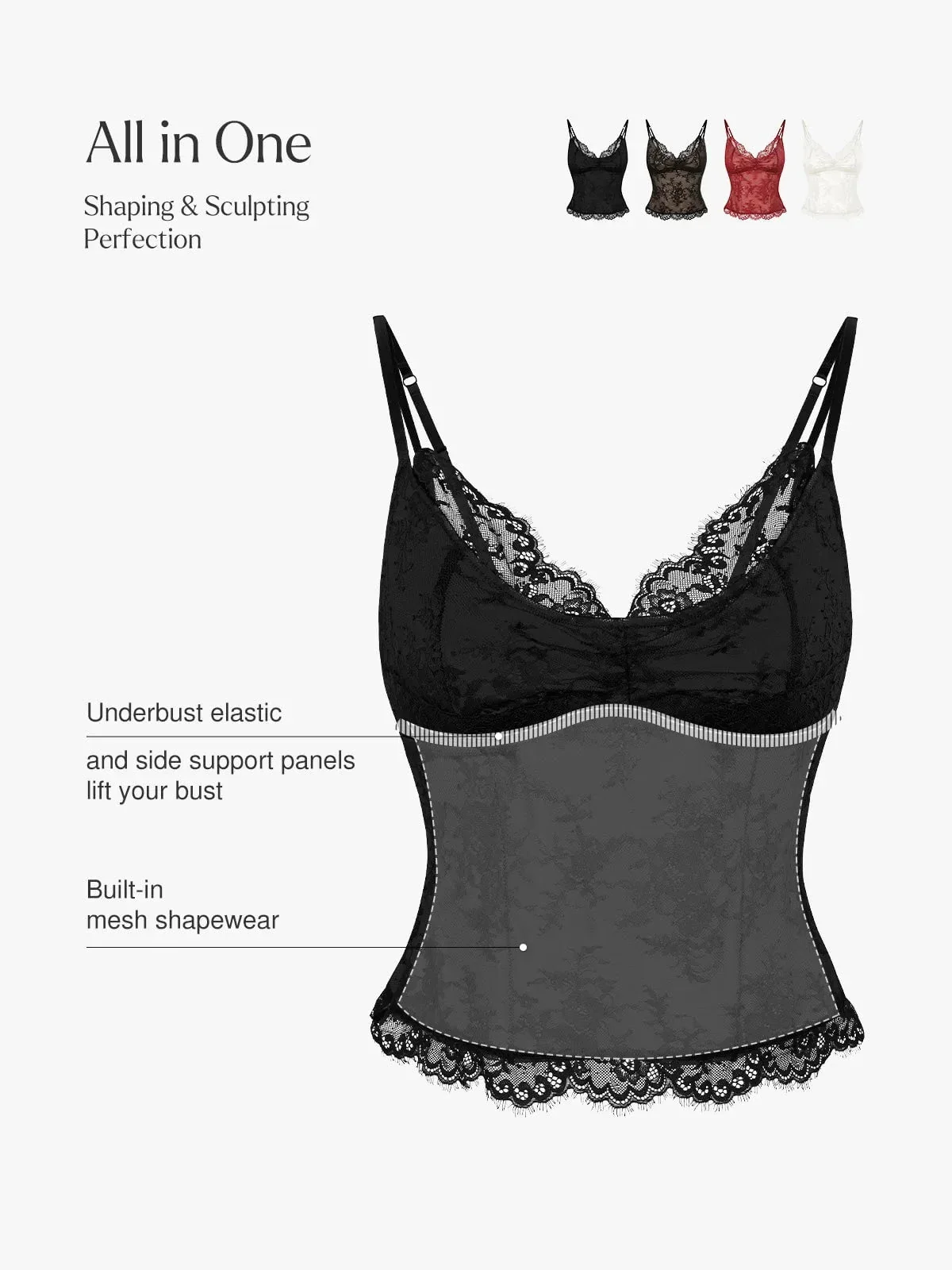 Shapewear Lace Contouring Camisole - Image 3