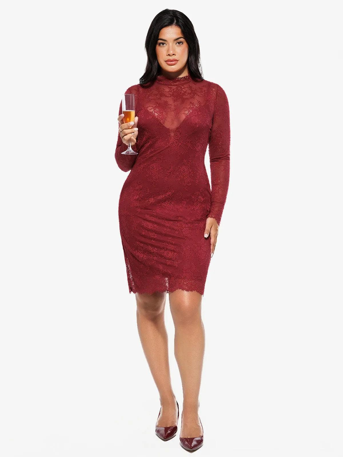 Shapewear Lace Fantasy Mini & Maxi Sculpting Dress Set - Image 42