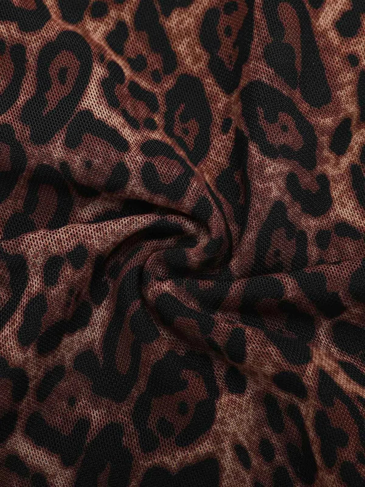 Shapewear Leopard Sculpting Side Slit Mini Dress - Image 13