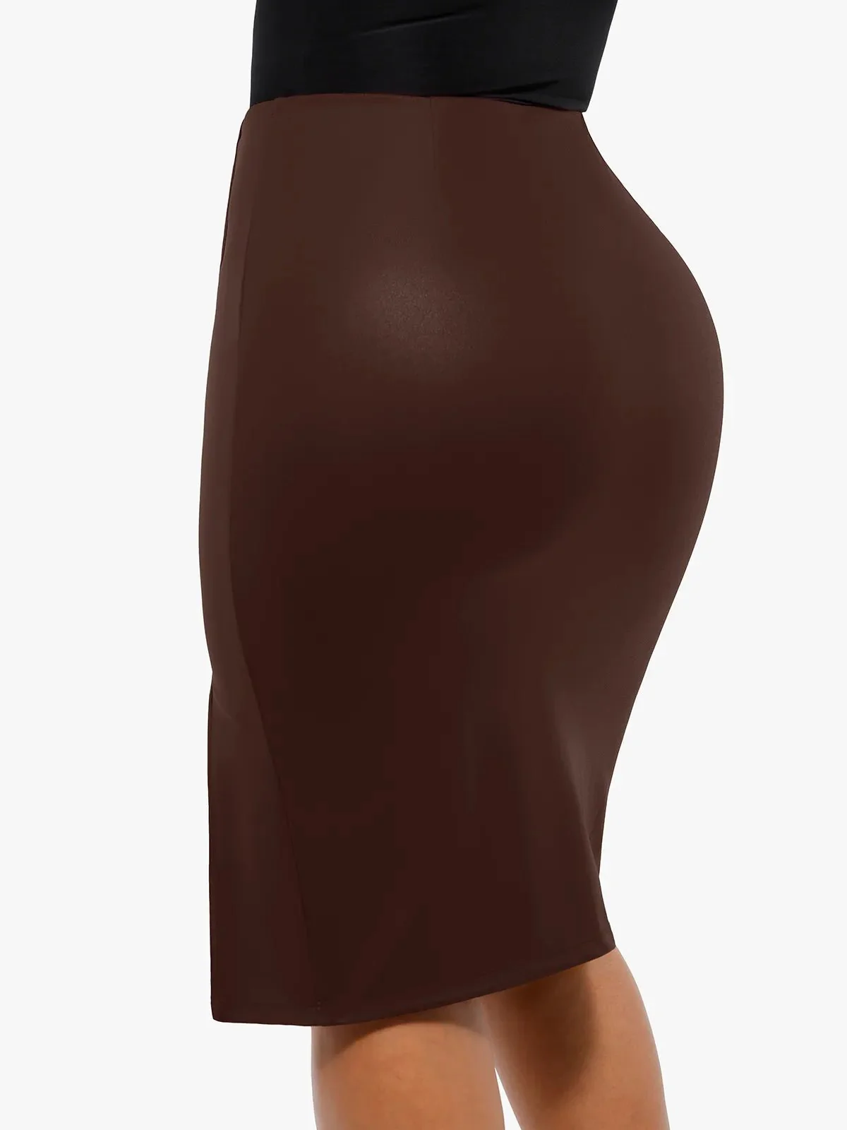 Shapewear Lace Deep-V Neck Bodysuits or Faux Leather Skirts - Image 31