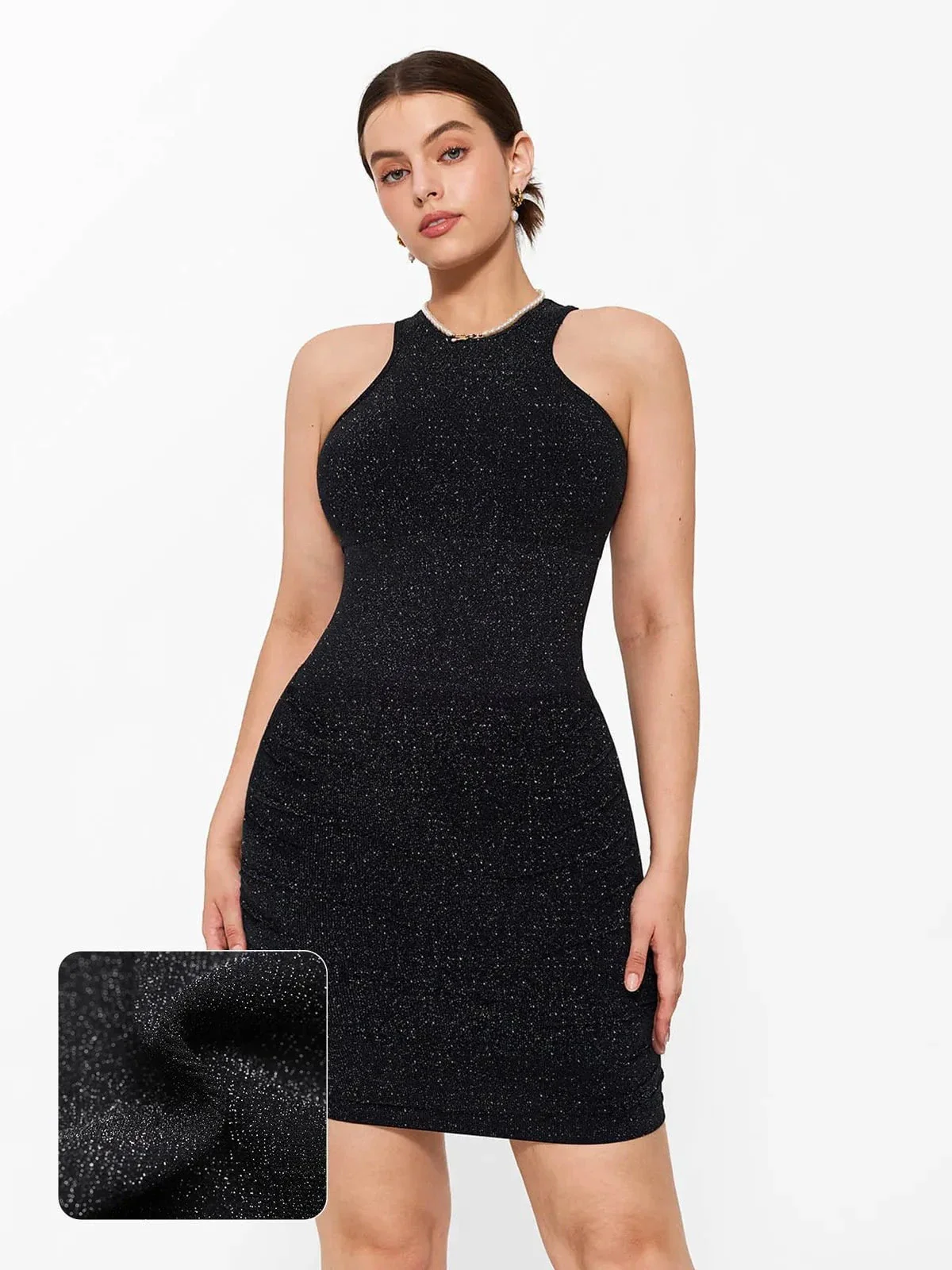 Shapewear Metallic Sculpting Dress - Image 12
