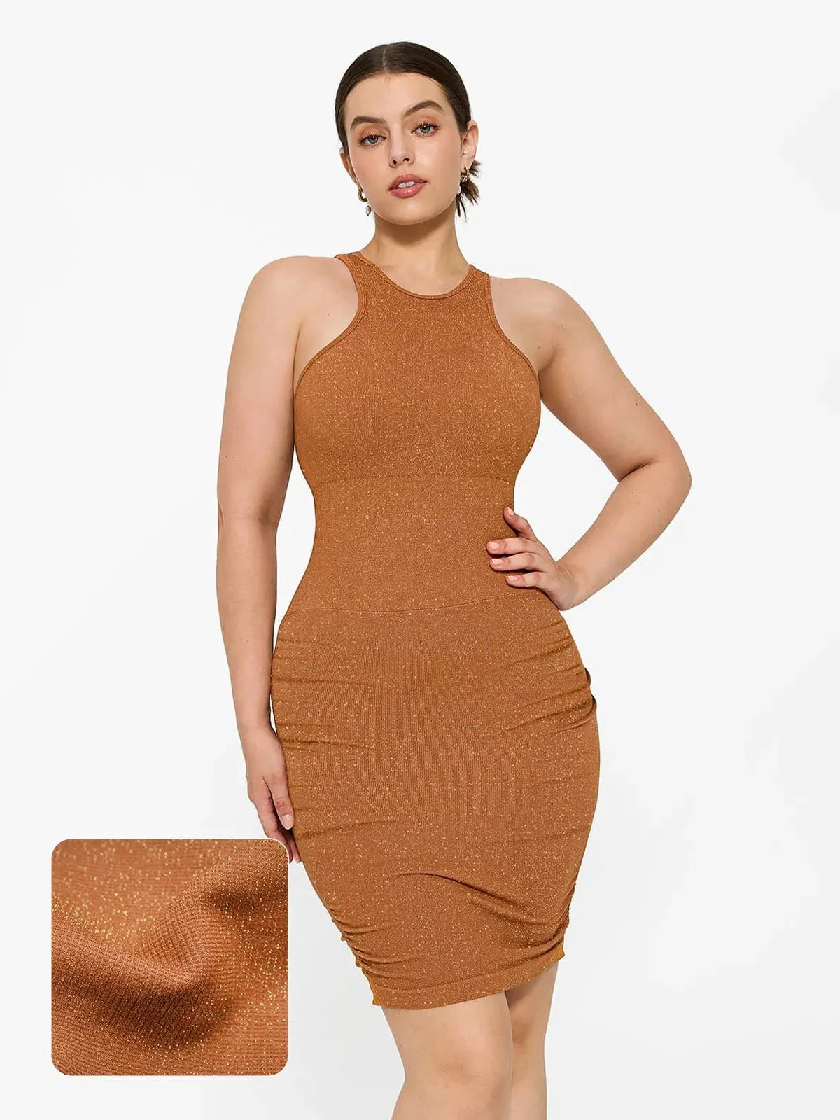 Shapewear Metallic Sculpting Dress - Image 20