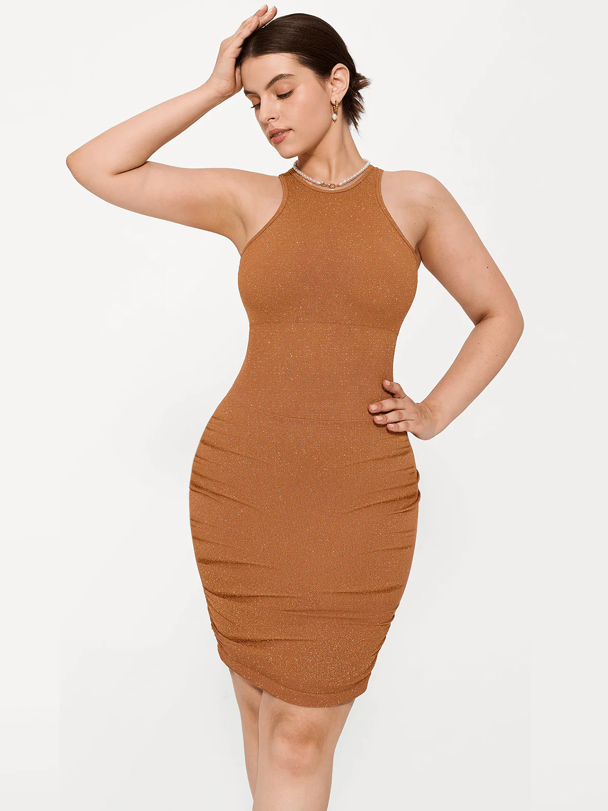 Shapewear Metallic Sculpting Dress - Image 23